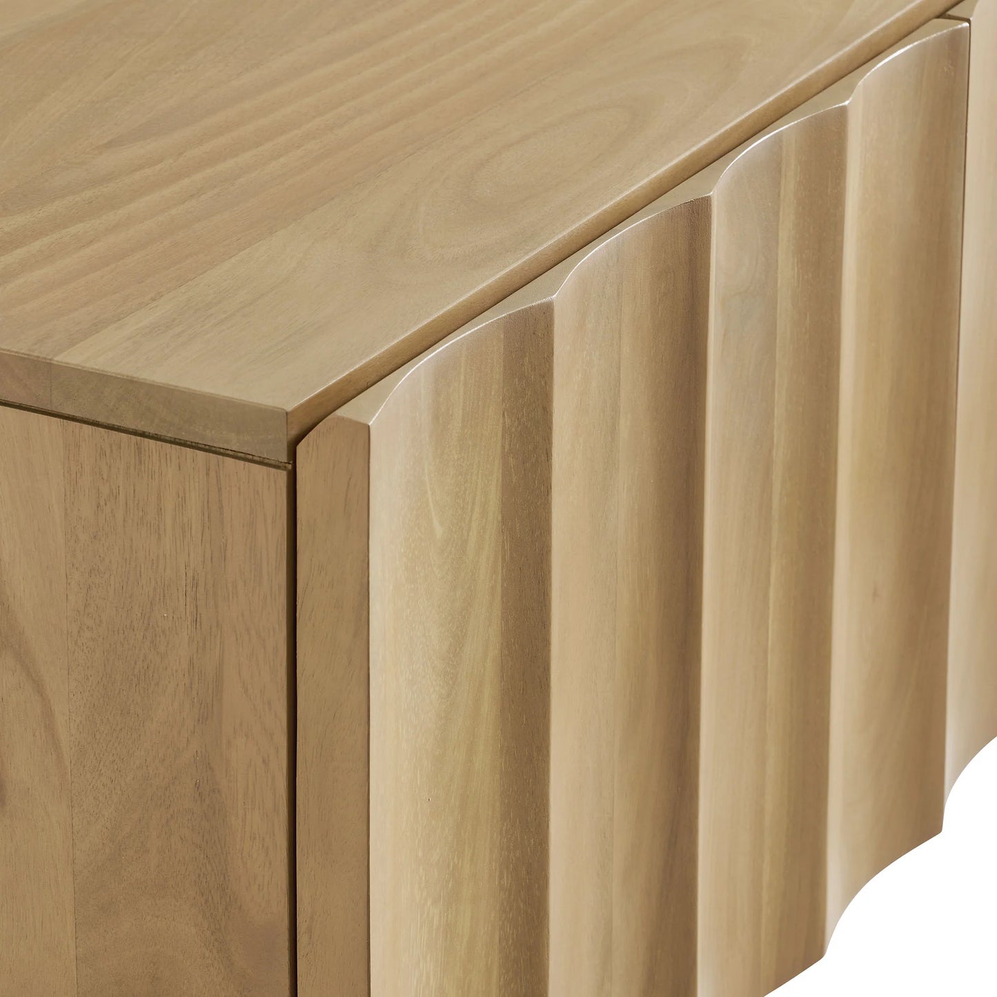 Sorren Scalloped 54" Wood TV Stand – Chic and Functional Media Console with Elegant Carved Detailing