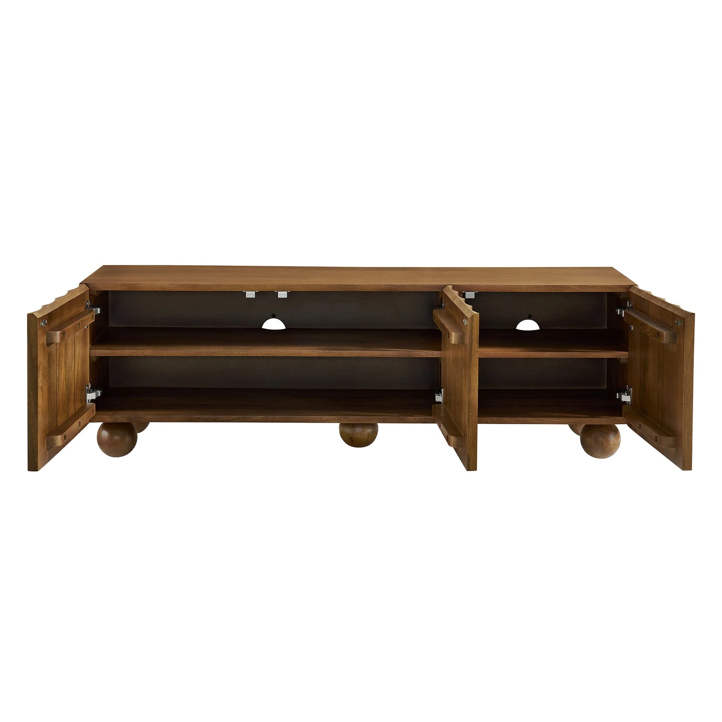 Sorren Scalloped 54" Wood TV Stand – Chic and Functional Media Console with Elegant Carved Detailing