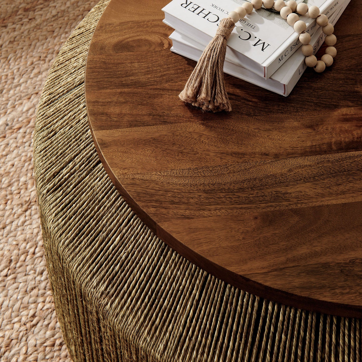 Maris Seagrass & Wood Coffee Table