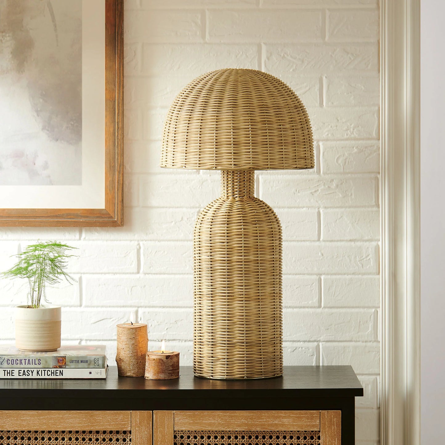 Briar Rattan Table Lamp β Natural Woven Texture for a Warm, Organic Glow
