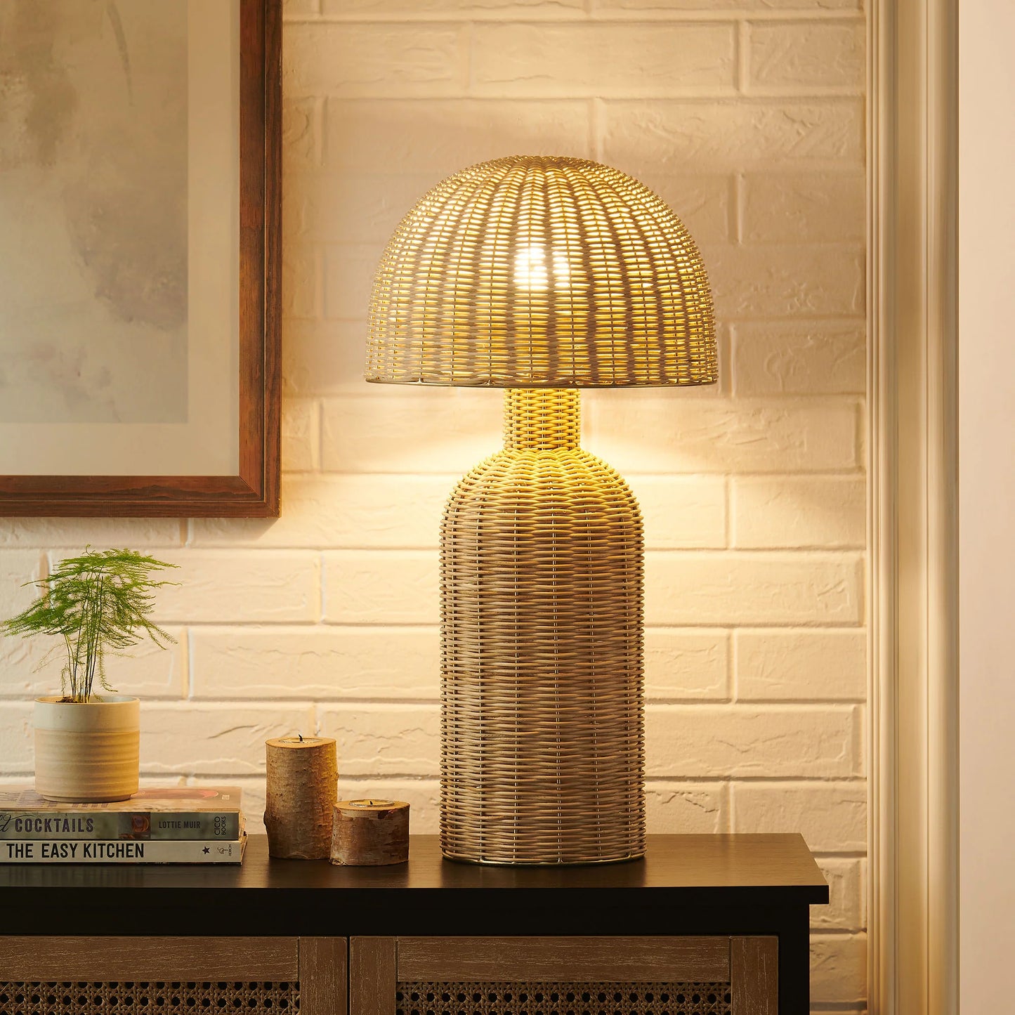 Briar Rattan Table Lamp – Natural Woven Texture for a Warm, Organic Glow