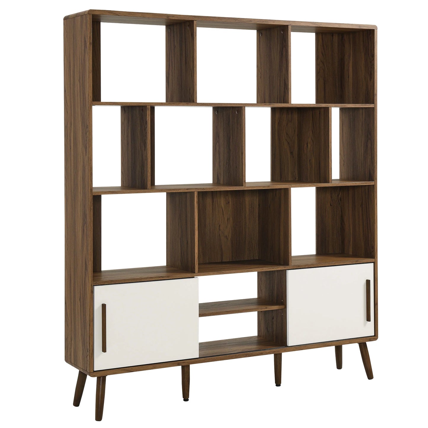Transmit 59" Bookcase with Sliding Doors – Stylish and Functional Storage for Modern Living Rooms and Offices