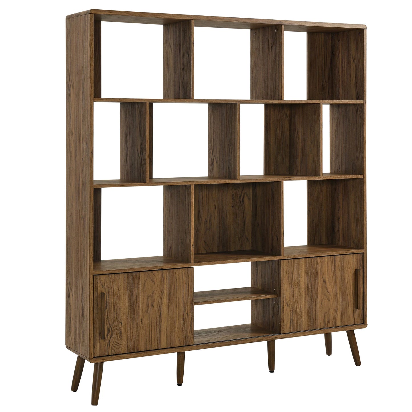 Transmit 59" Bookcase with Sliding Doors β Stylish and Functional Storage for Modern Living Rooms and Offices