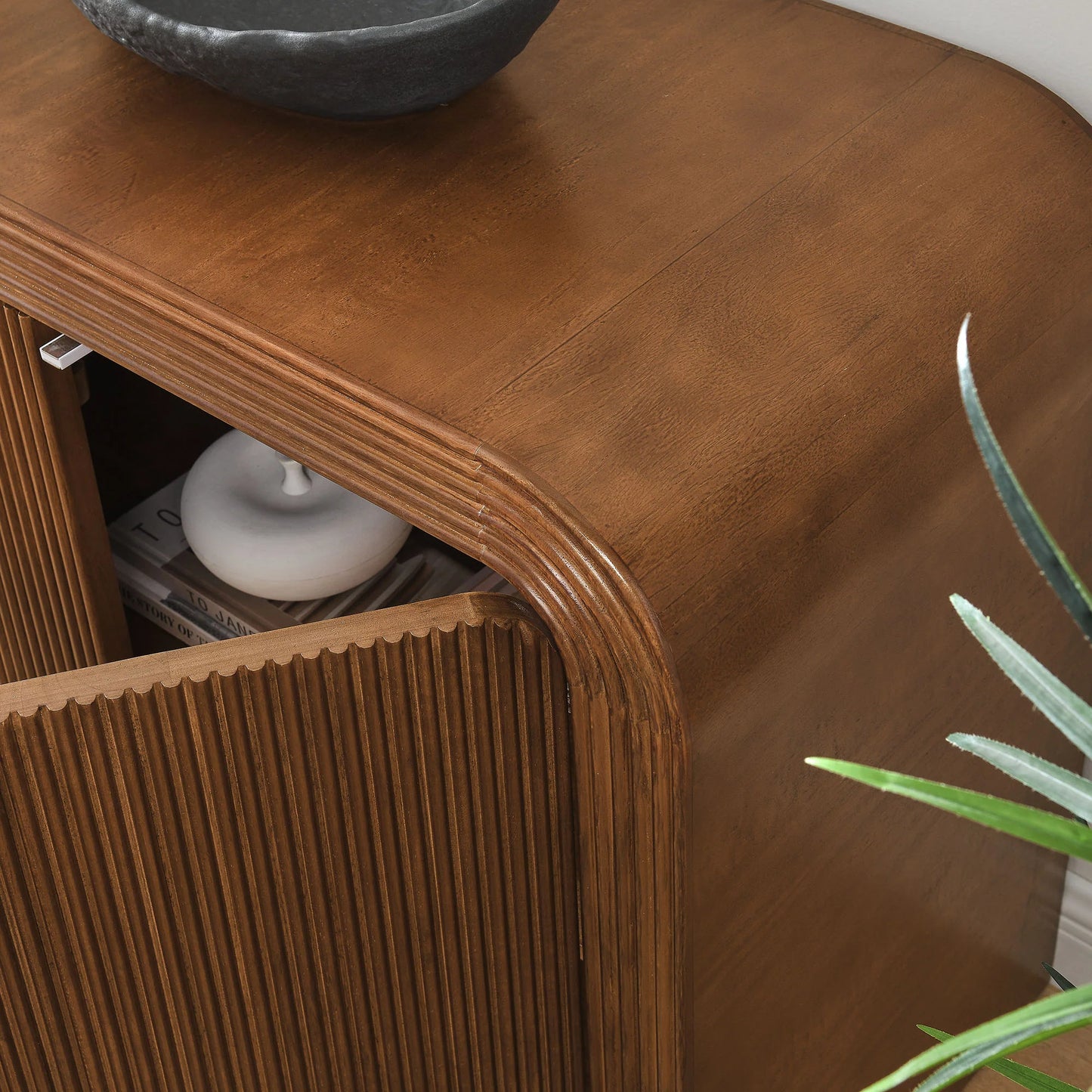 Waterflute 70" Fluted Sideboard Cabinet – Stylish and Functional Storage for Dining Rooms and Living Spaces