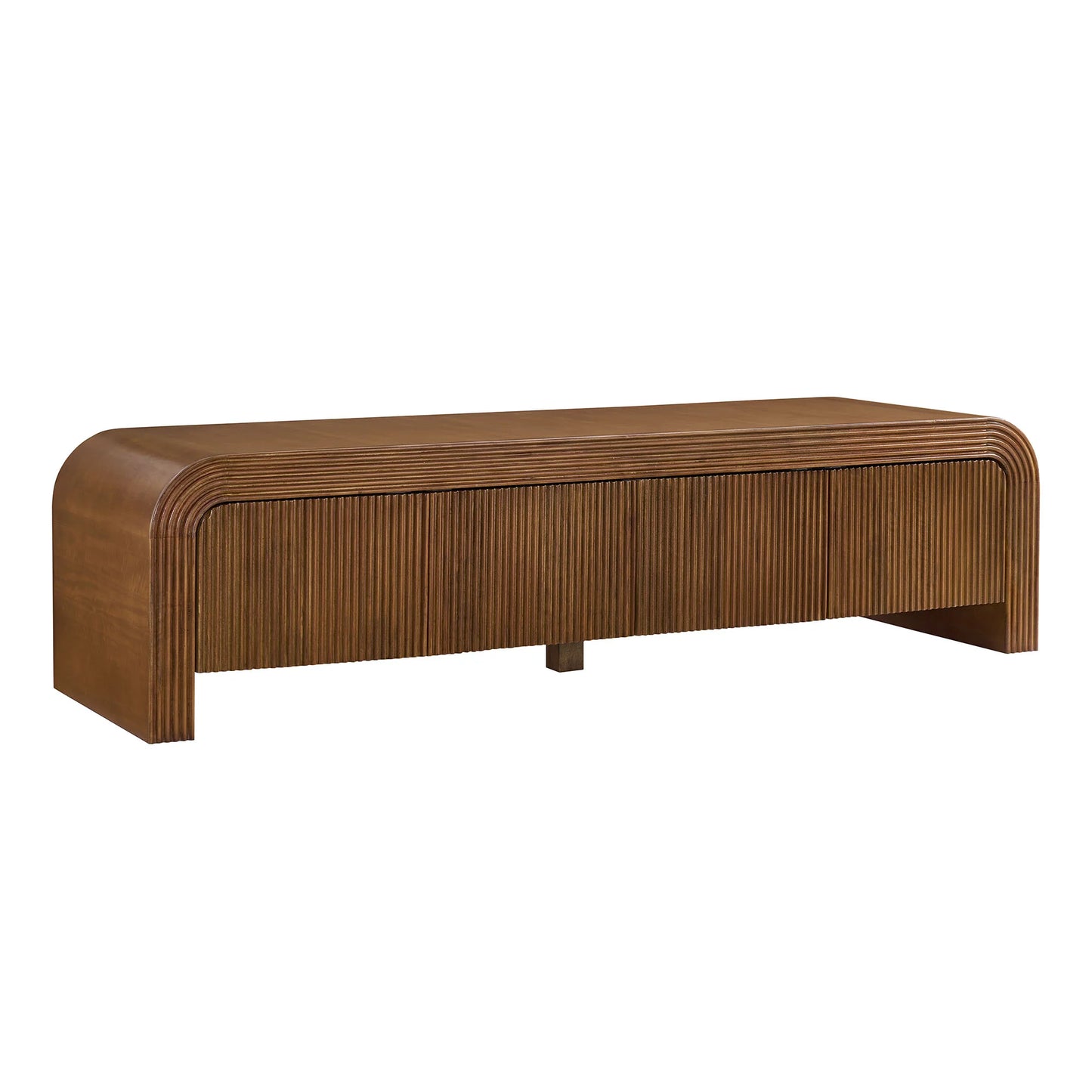 Waterflute 68" Fluted TV Stand – Elegant and Modern Entertainment Center for Living Rooms