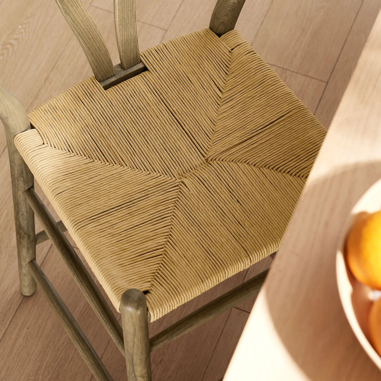 Amish Wood Counter Stool in Weathered Gray Teak – Rustic Elegance for Kitchen Islands and Counters