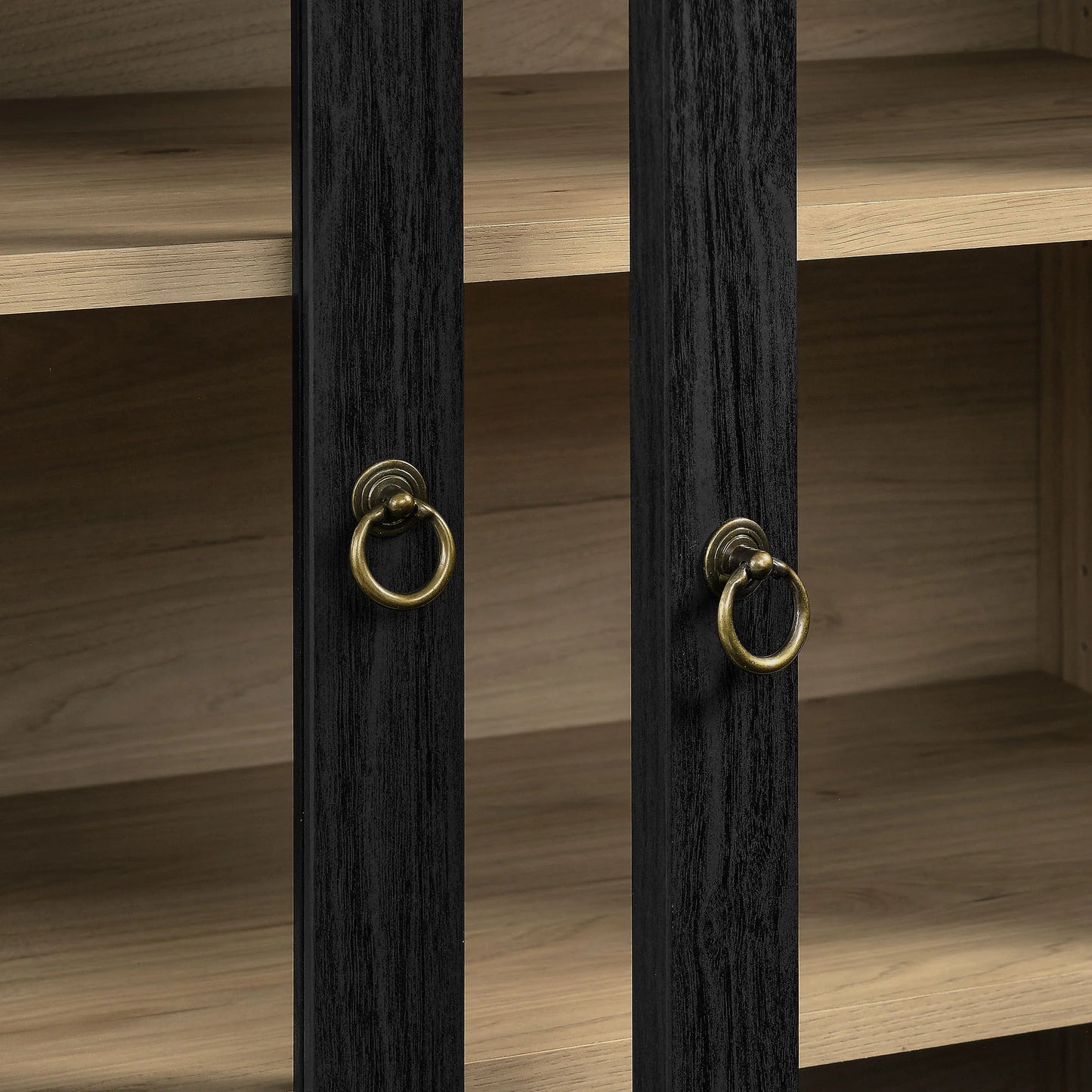 Nyx Arched Display Cabinet in Black – Elegant and Modern Storage Cabinet for Contemporary Interiors