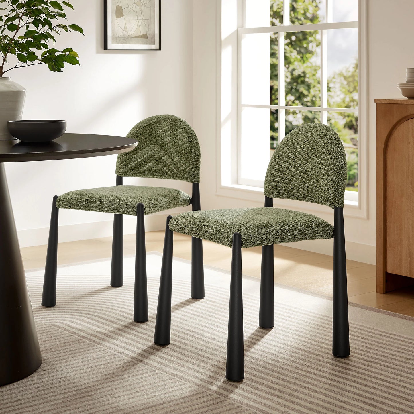 Hayley Upholstered Fabric Dining Side Chair – Stylish and Comfortable Seating for Contemporary Dining Rooms