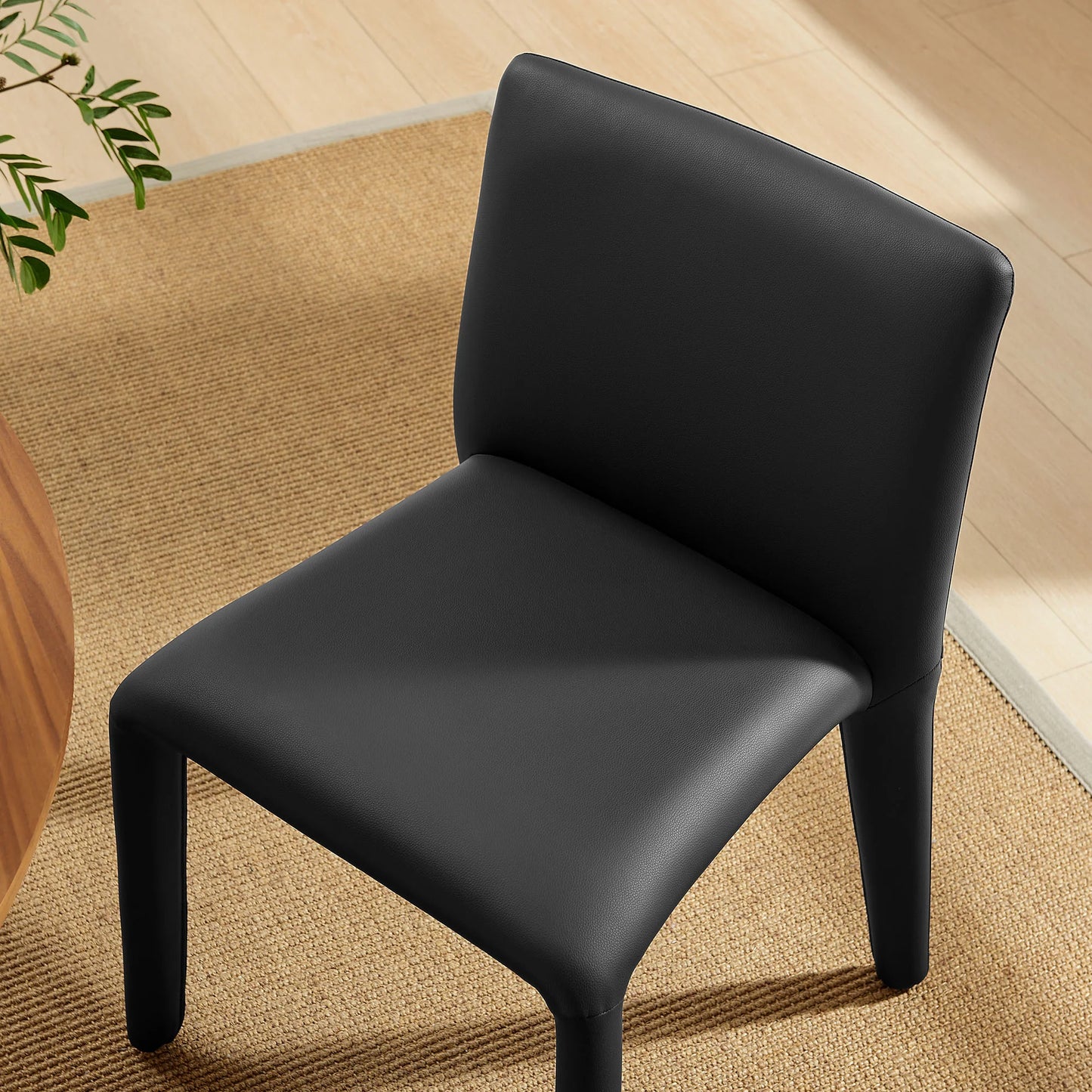 Rhodes Vegan Leather Dining Chair – Sleek and Comfortable Upholstered Seating for Modern Dining Rooms