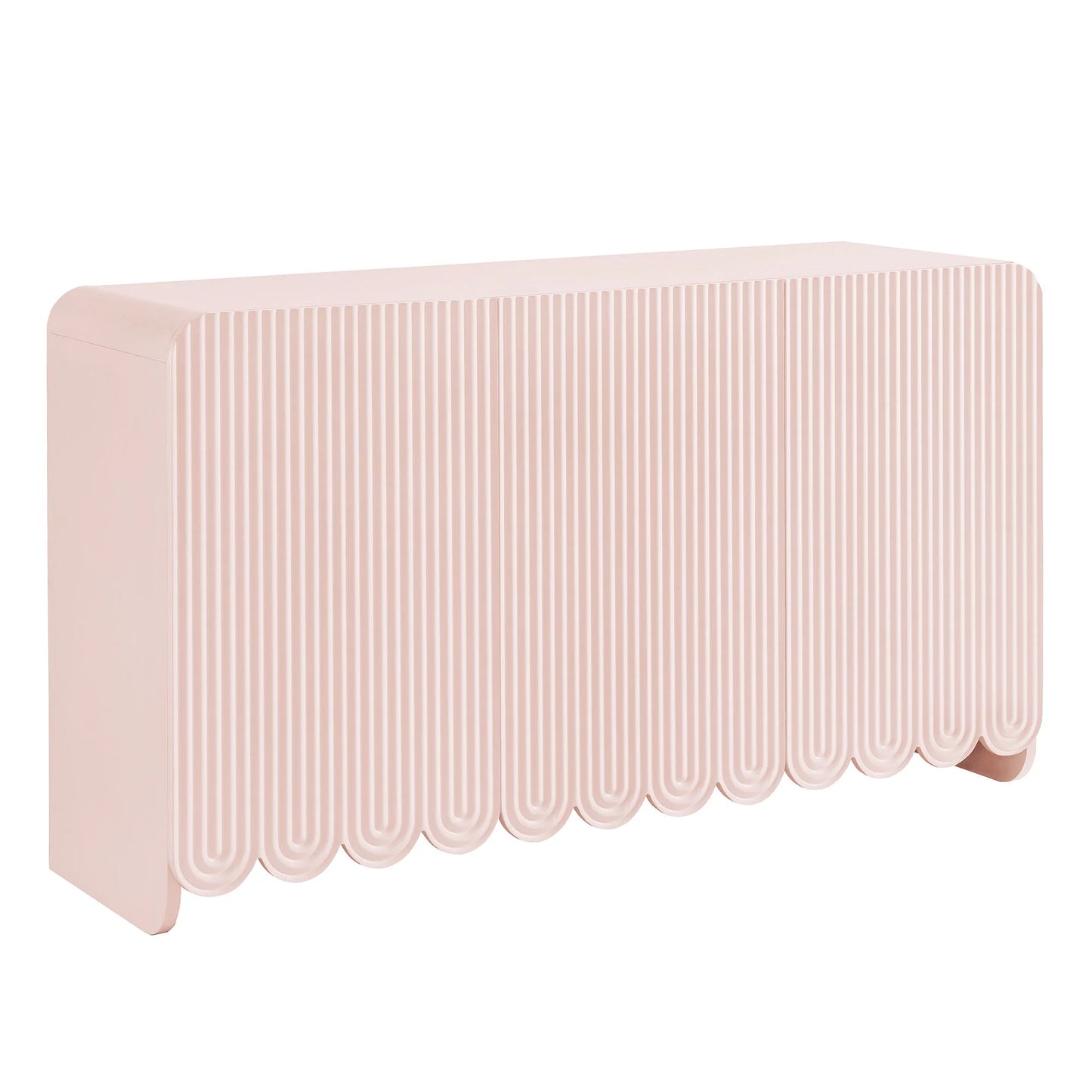 Dahlia Fluted & Scalloped Sideboard – Stylish Storage Cabinet with Elegant Carved Detailing for Dining and Living Rooms