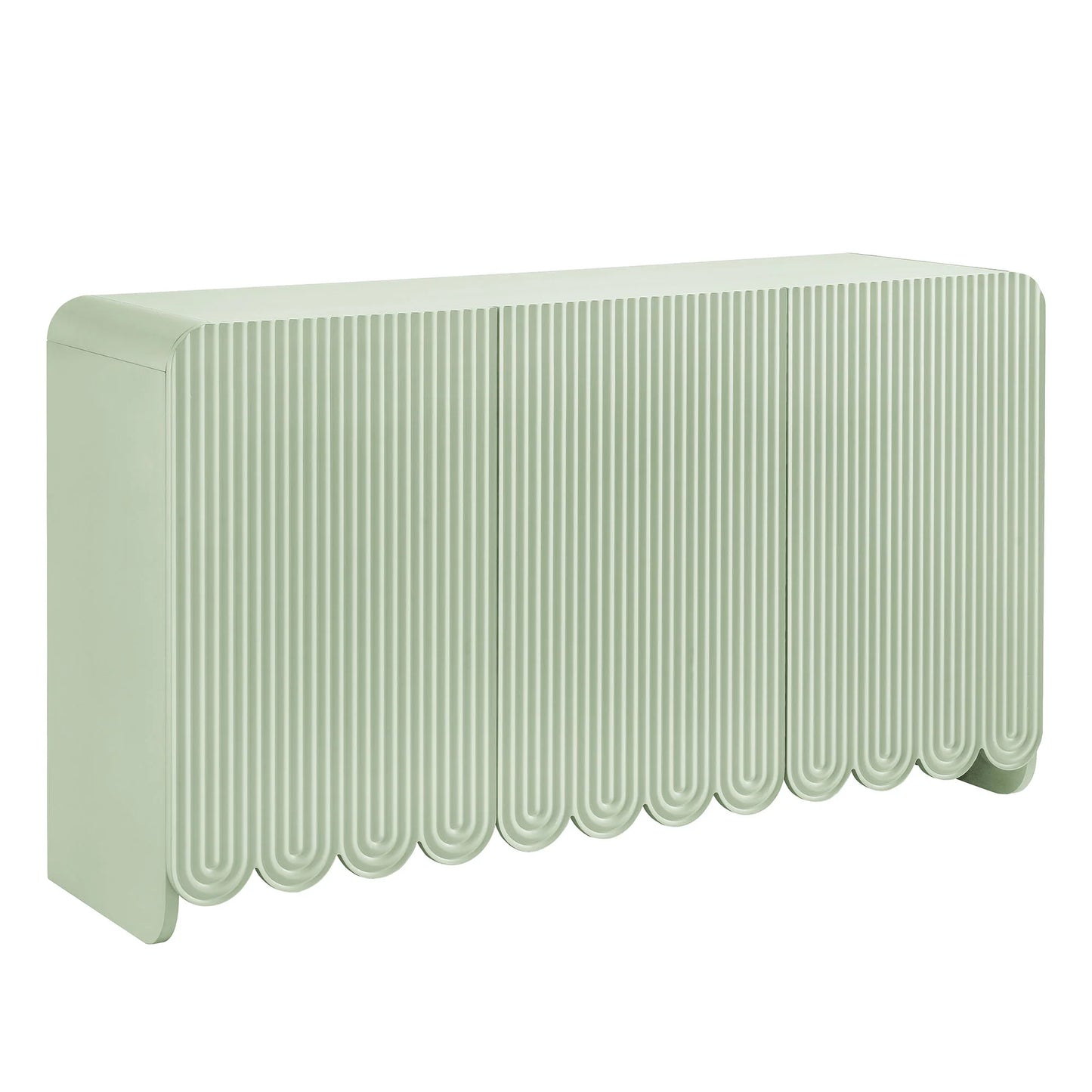 Dahlia Fluted & Scalloped Sideboard – Stylish Storage Cabinet with Elegant Carved Detailing for Dining and Living Rooms