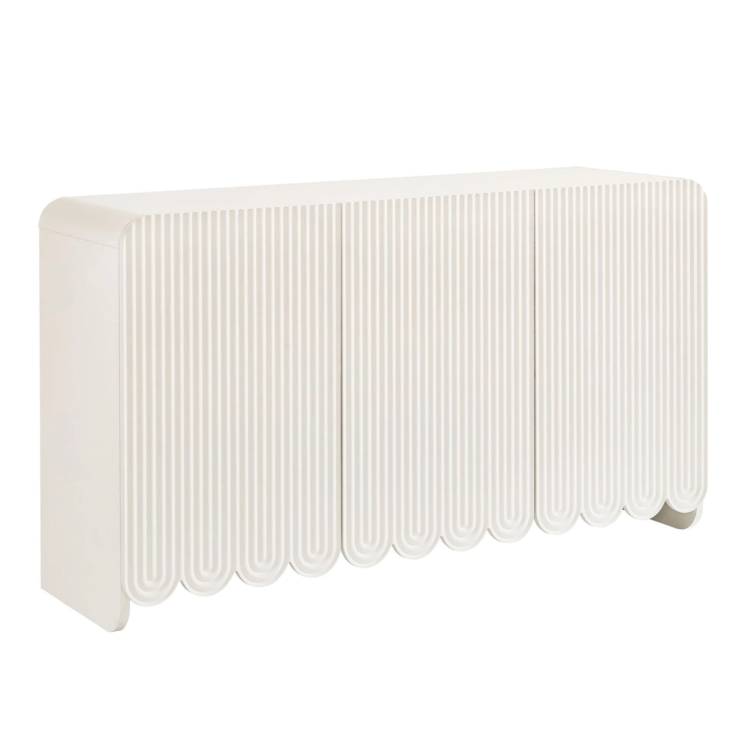 Dahlia Fluted & Scalloped Sideboard – Stylish Storage Cabinet with Elegant Carved Detailing for Dining and Living Rooms