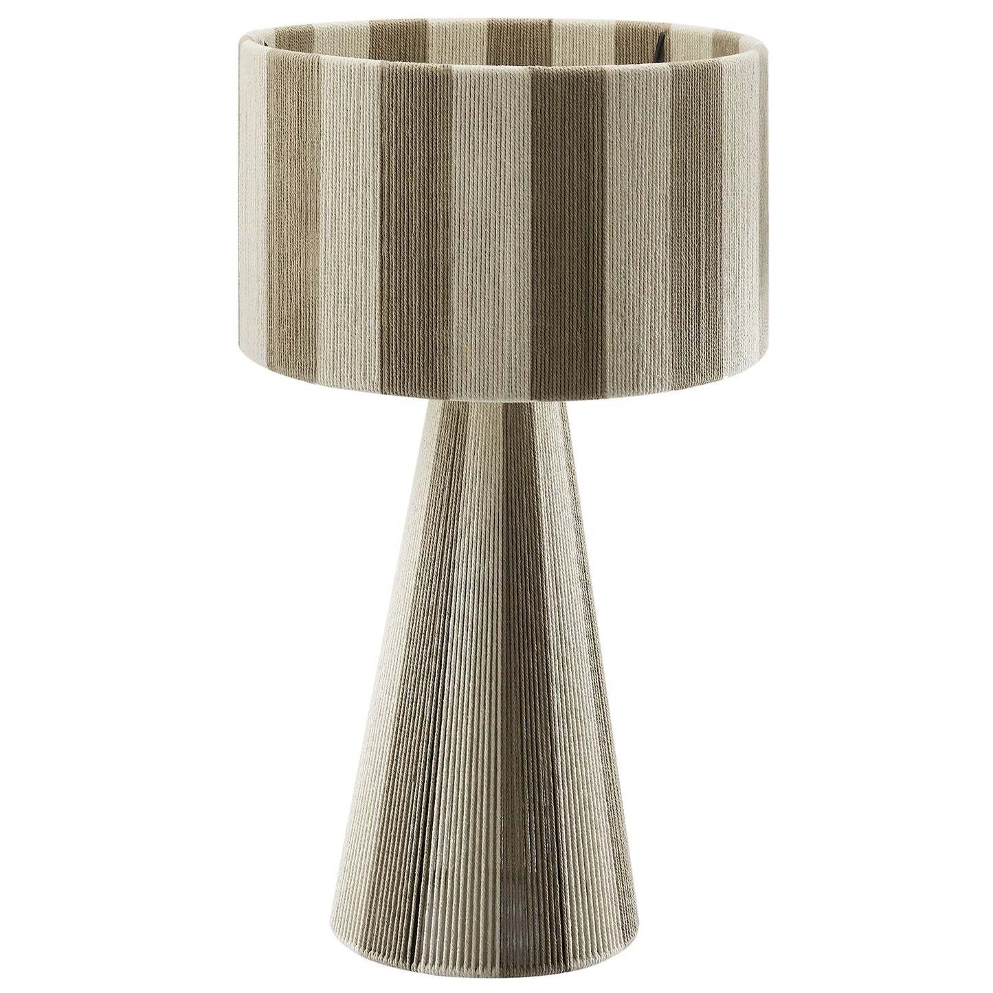 Renae Handwoven Striped Cotton Thread Table Lamp β Boho-Inspired Accent Lighting