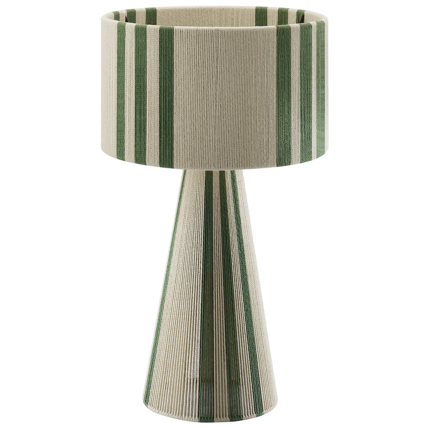 Gia Handwoven Cotton Thread Table Lamp – Striped or Plain Design for Stylish Accent Lighting