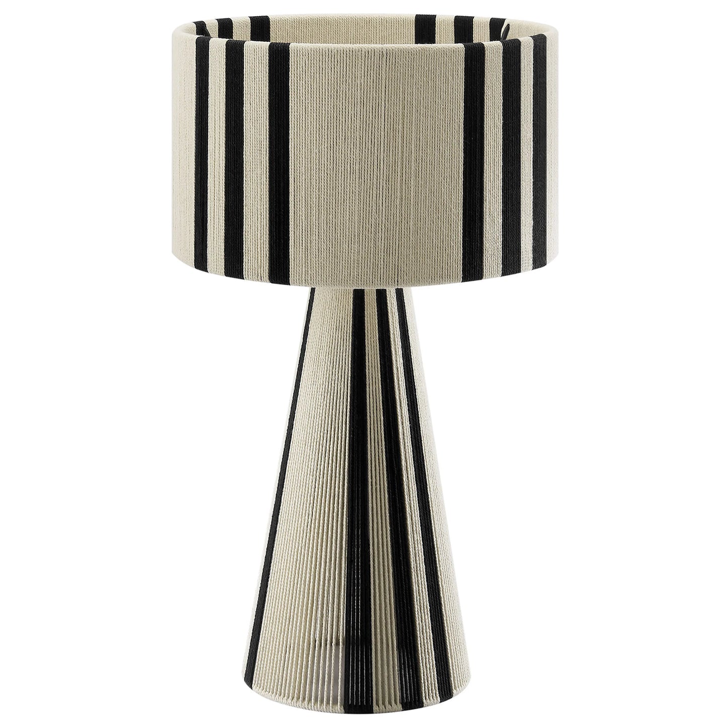 Gia Handwoven Cotton Thread Table Lamp β Striped or Plain Design for Stylish Accent Lighting