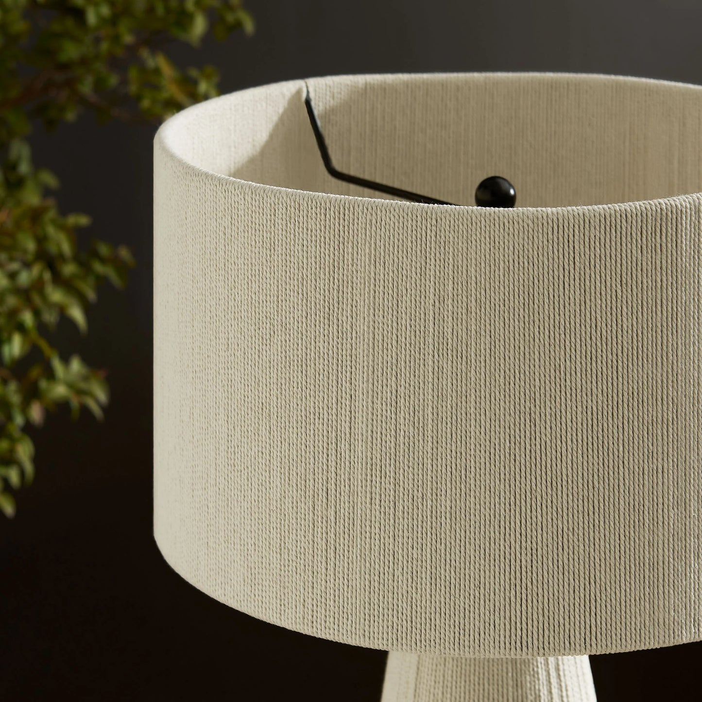 Gia Handwoven Cotton Thread Table Lamp – Striped or Plain Design for Stylish Accent Lighting