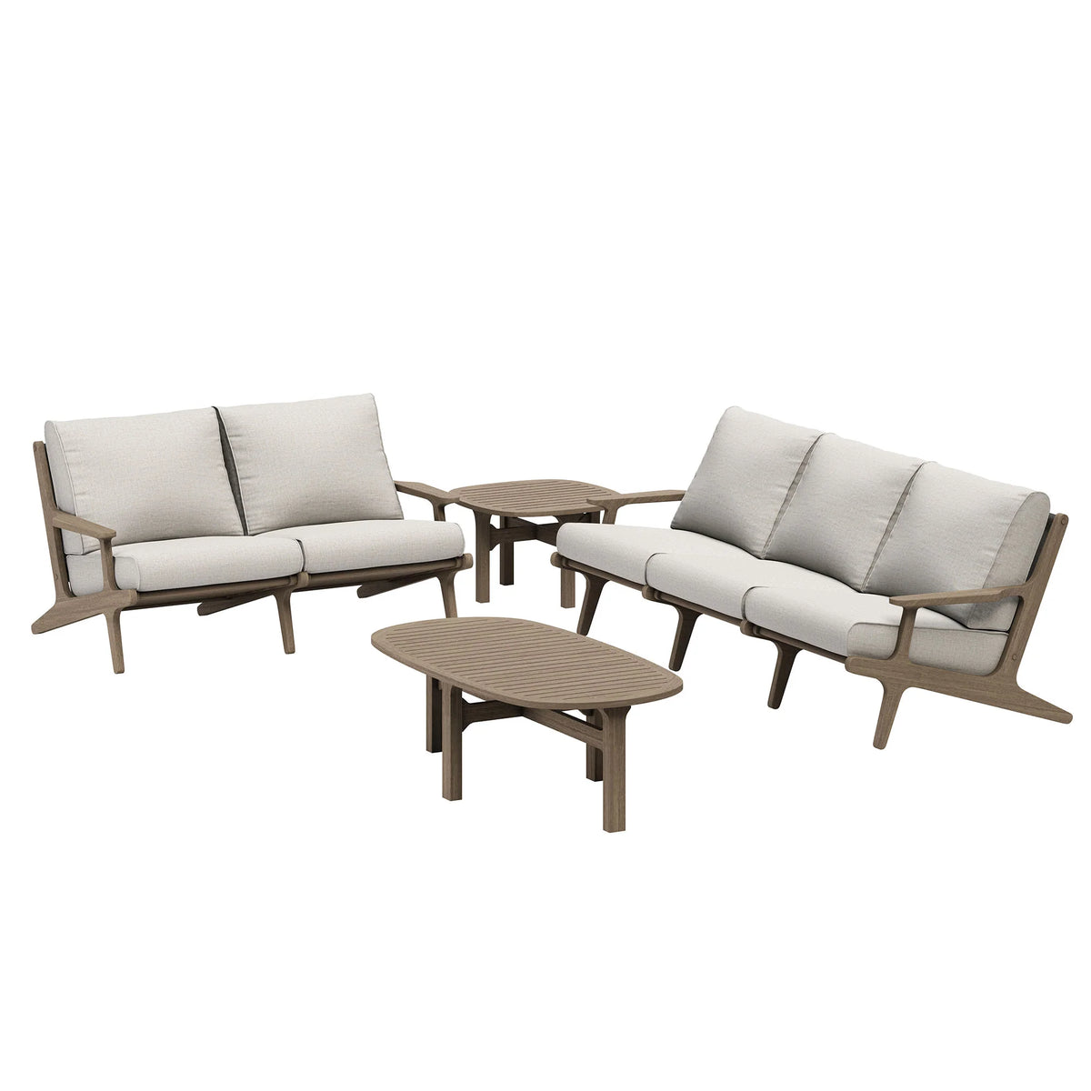 Saratoga 4-Piece Outdoor Teak Wood Furniture Set