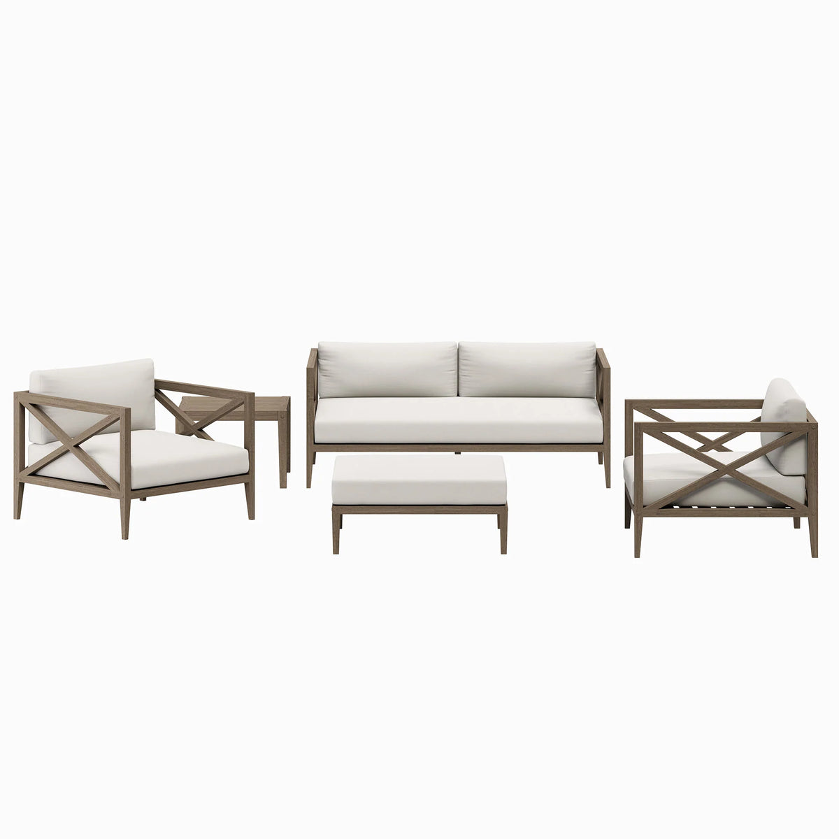 Northlake 5-Piece Outdoor Teak Wood Furniture Set