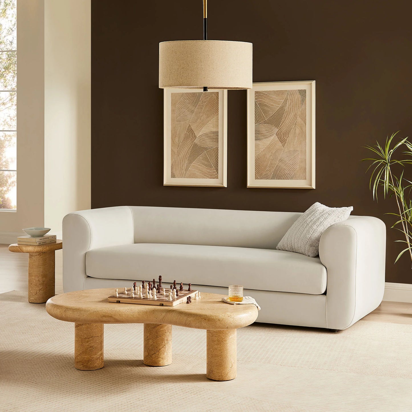 Leif 89" Performance Velvet Upholstered Sofa – Elegant and Durable Seating for Contemporary Living Rooms