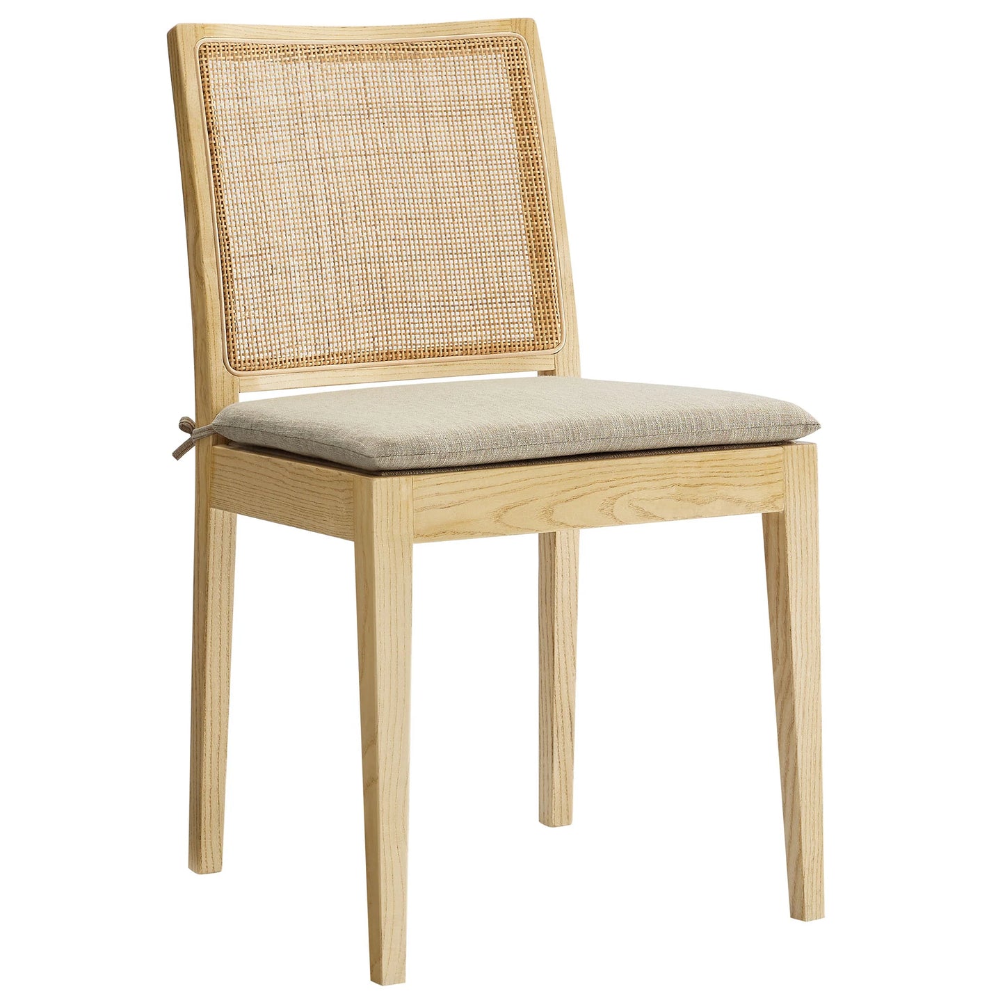 Ovard Wood and Rattan Dining Chair – Natural Textured Seating for Modern Boho or Coastal Dining Spaces