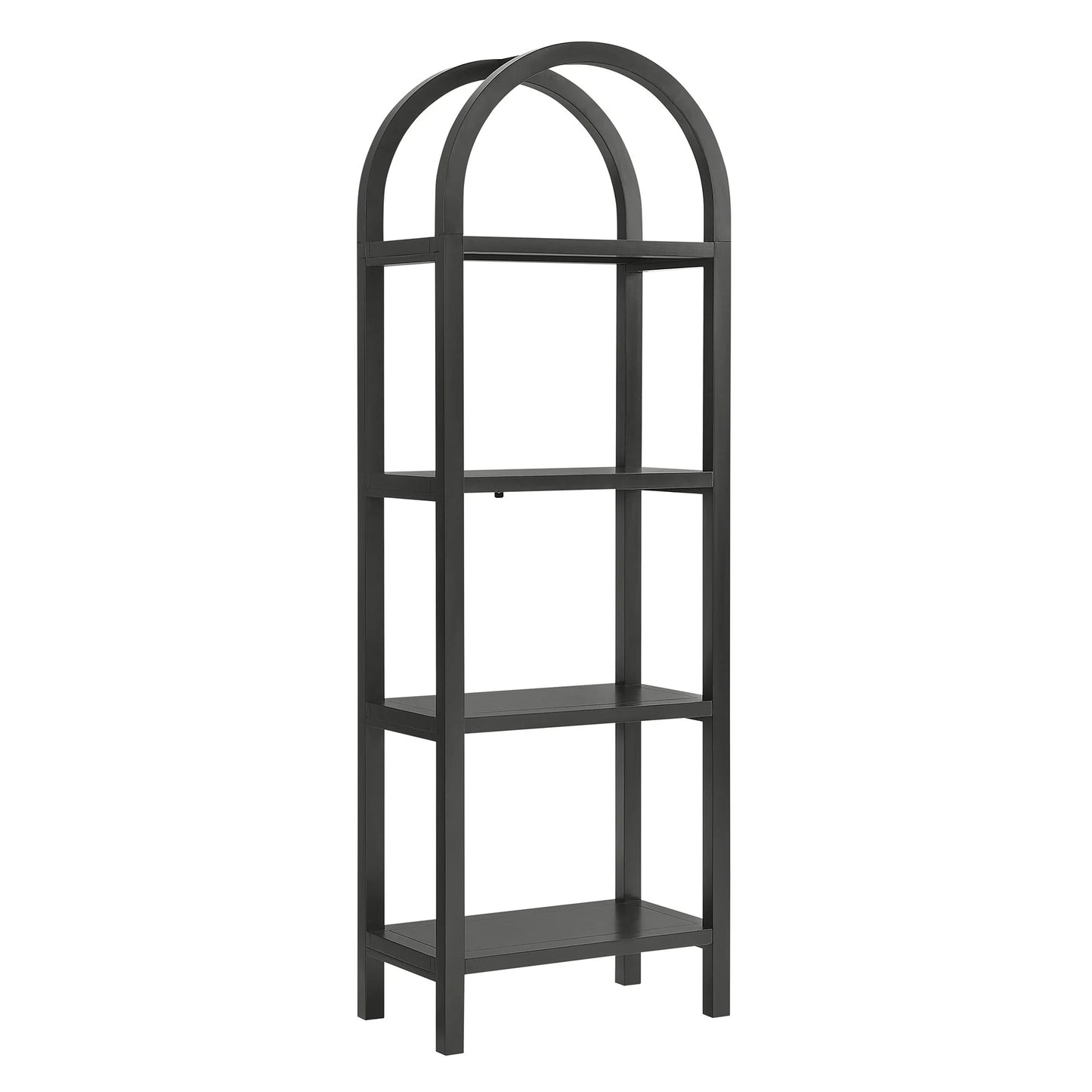 Vexley 72" Tall Narrow Arched Bookshelf – Elegant Vertical Storage