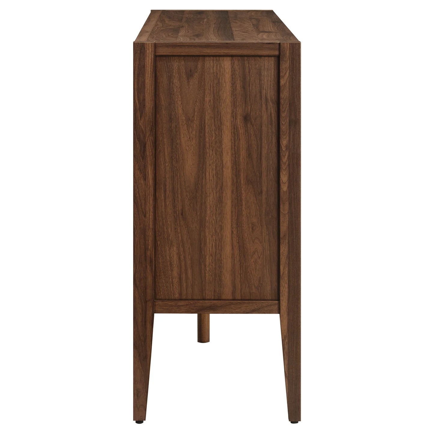 Nell Glass Door Sideboard Cabinet – 72" Walnut Finish with Ample Storage