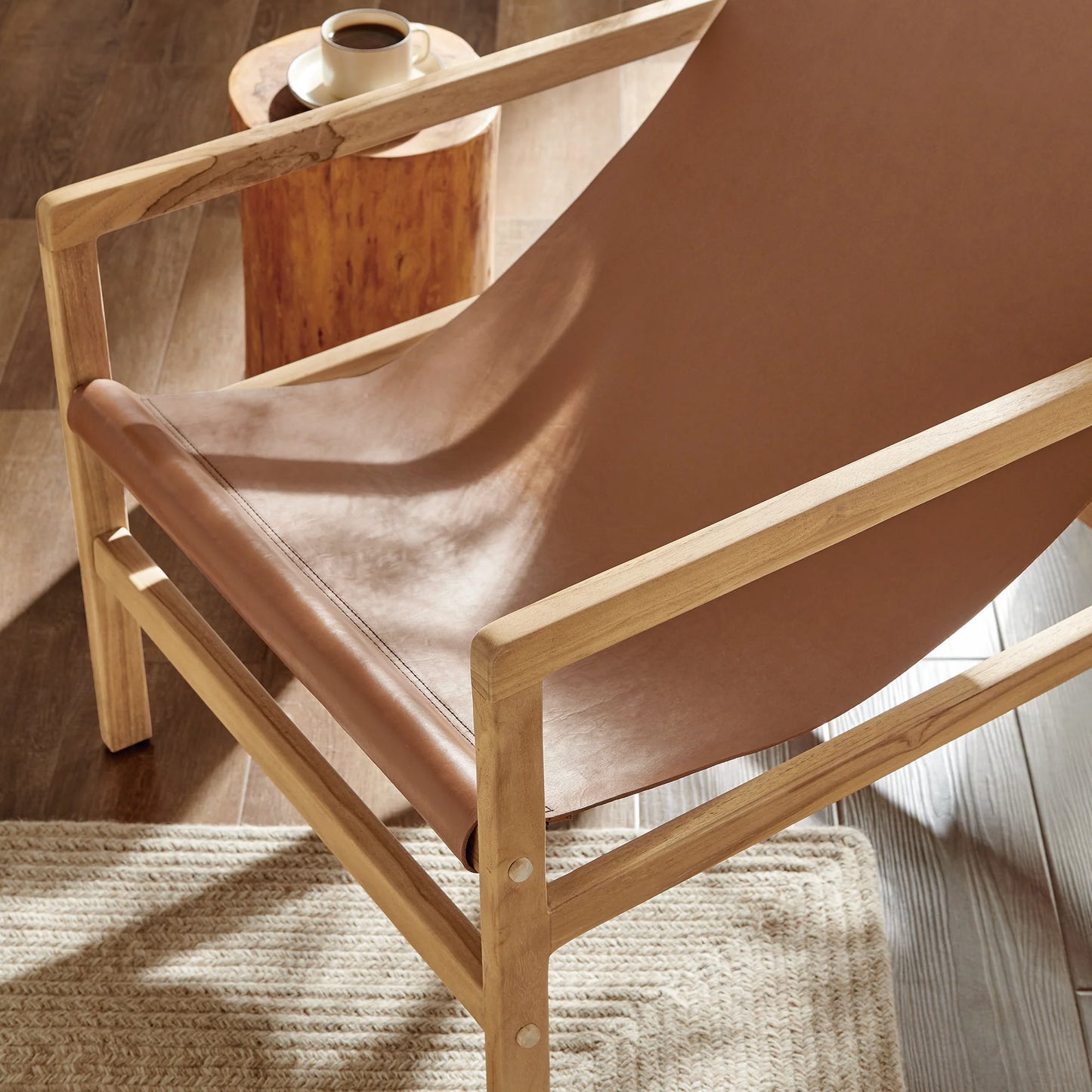 Sonora Sling Chair in Genuine Leather – Stylish & Comfortable Accent Chair