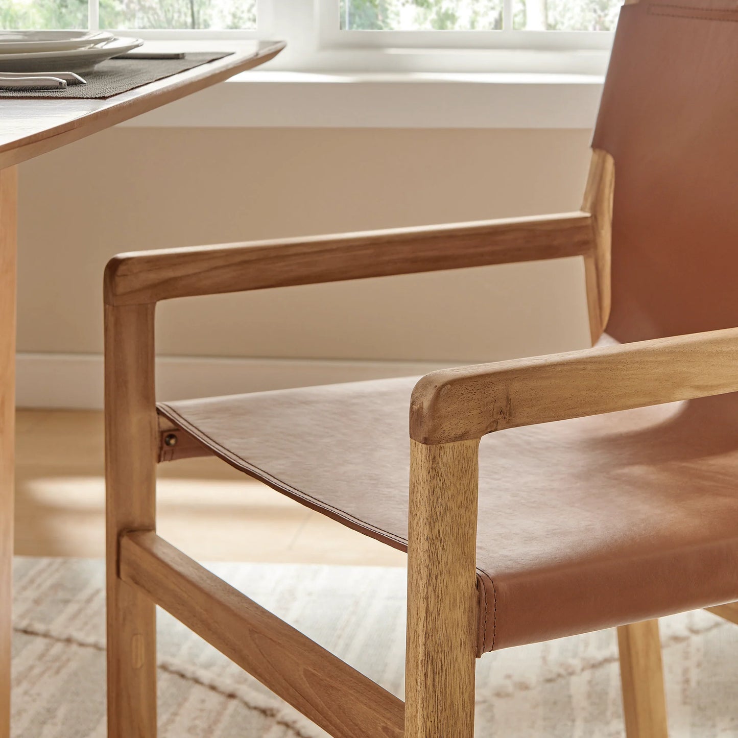 Sonora Genuine Leather Dining Chair – Sleek & Sophisticated Seating
