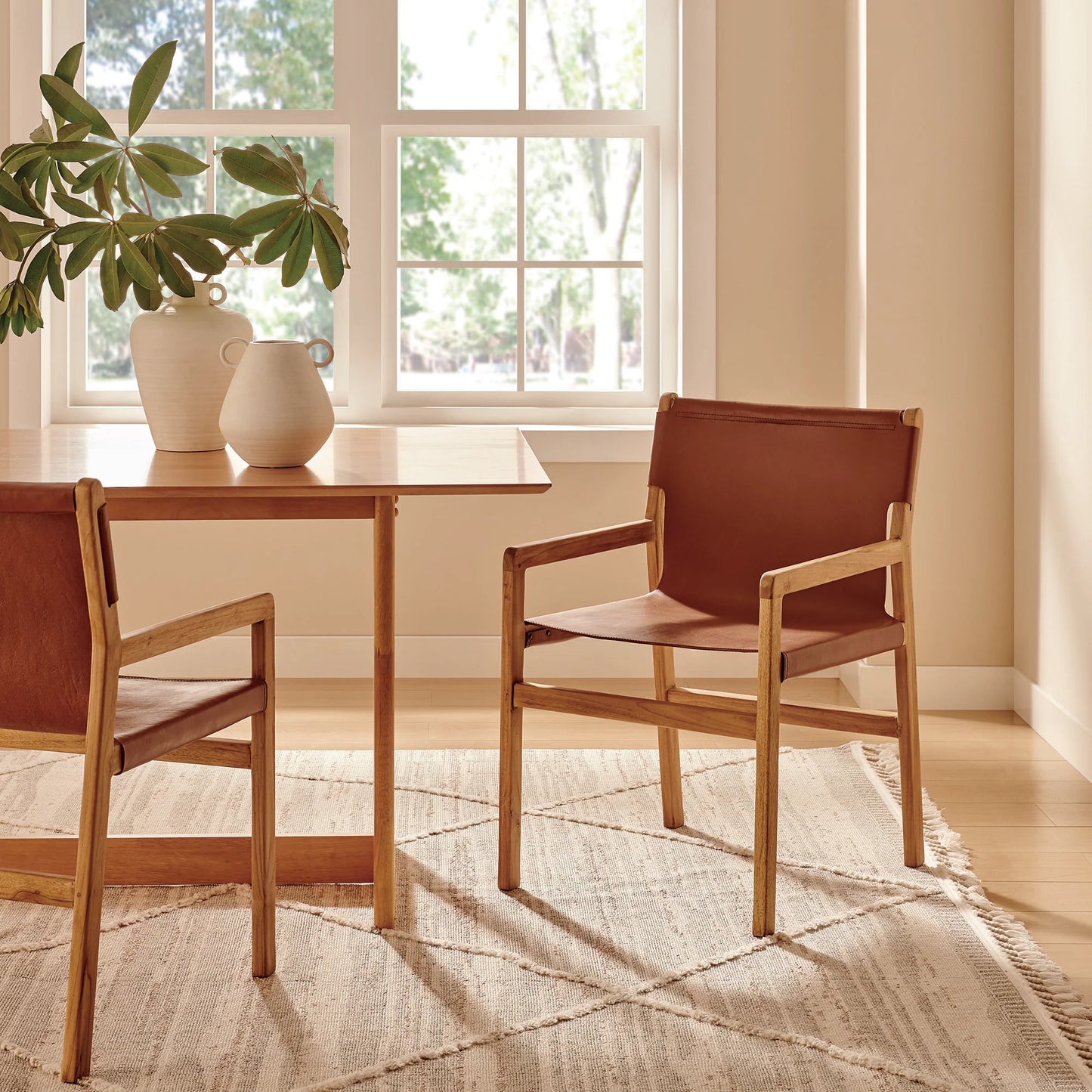 Sonora Genuine Leather Dining Chair – Sleek & Sophisticated Seating