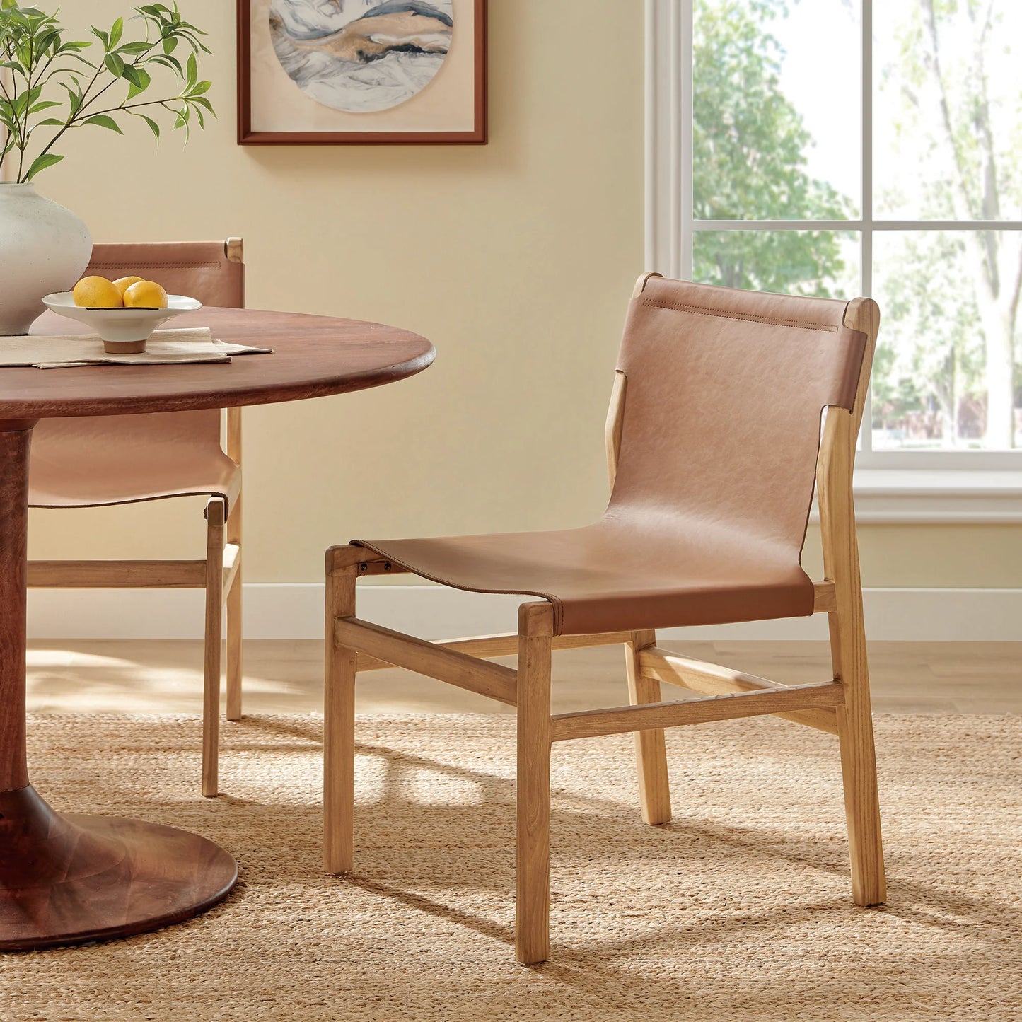 Sonora Leather Dining Side Chair – Modern Elegance & Comfort