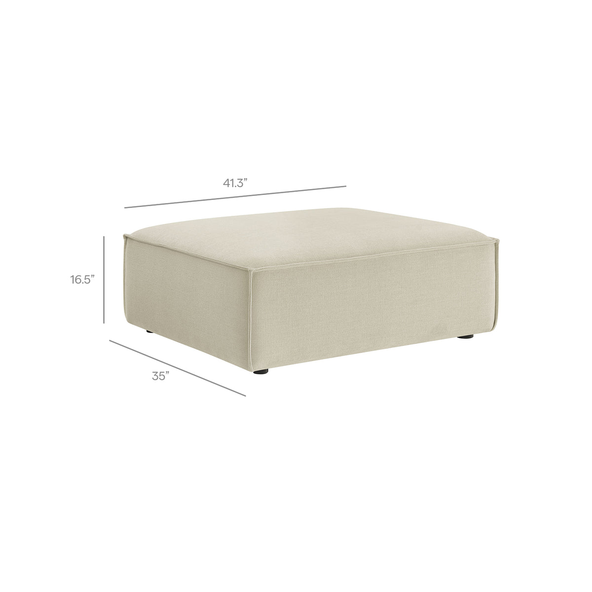 Restore Performance Fabric Upholstered Modular Ottoman