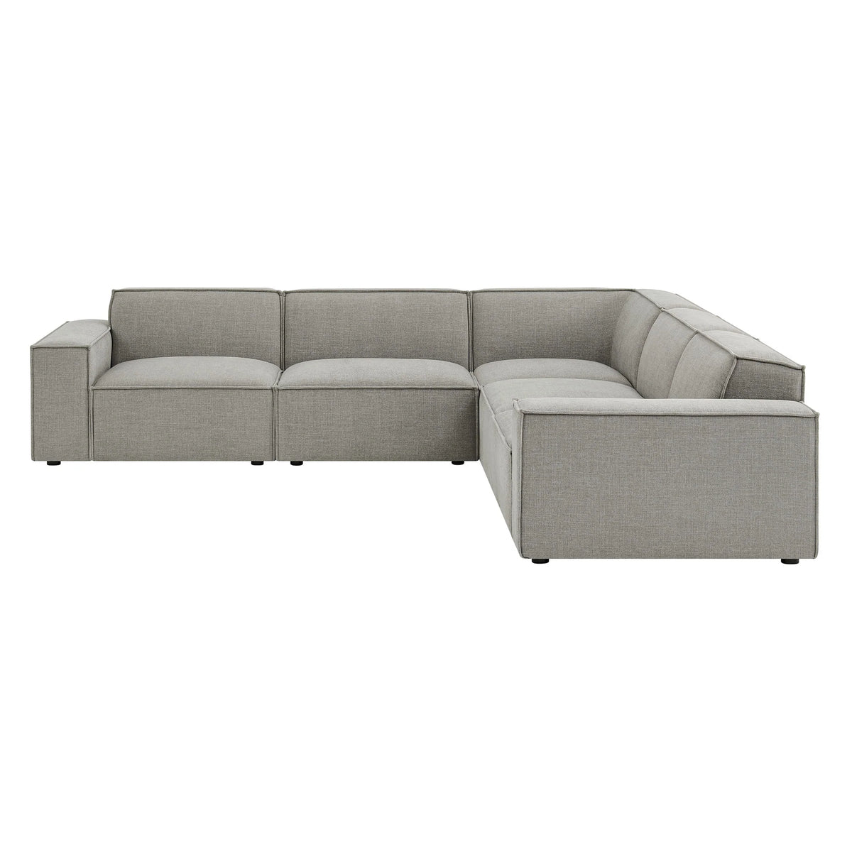 Restore 5-Piece Performance Fabric Upholstered Modular L-Shaped Sofa
