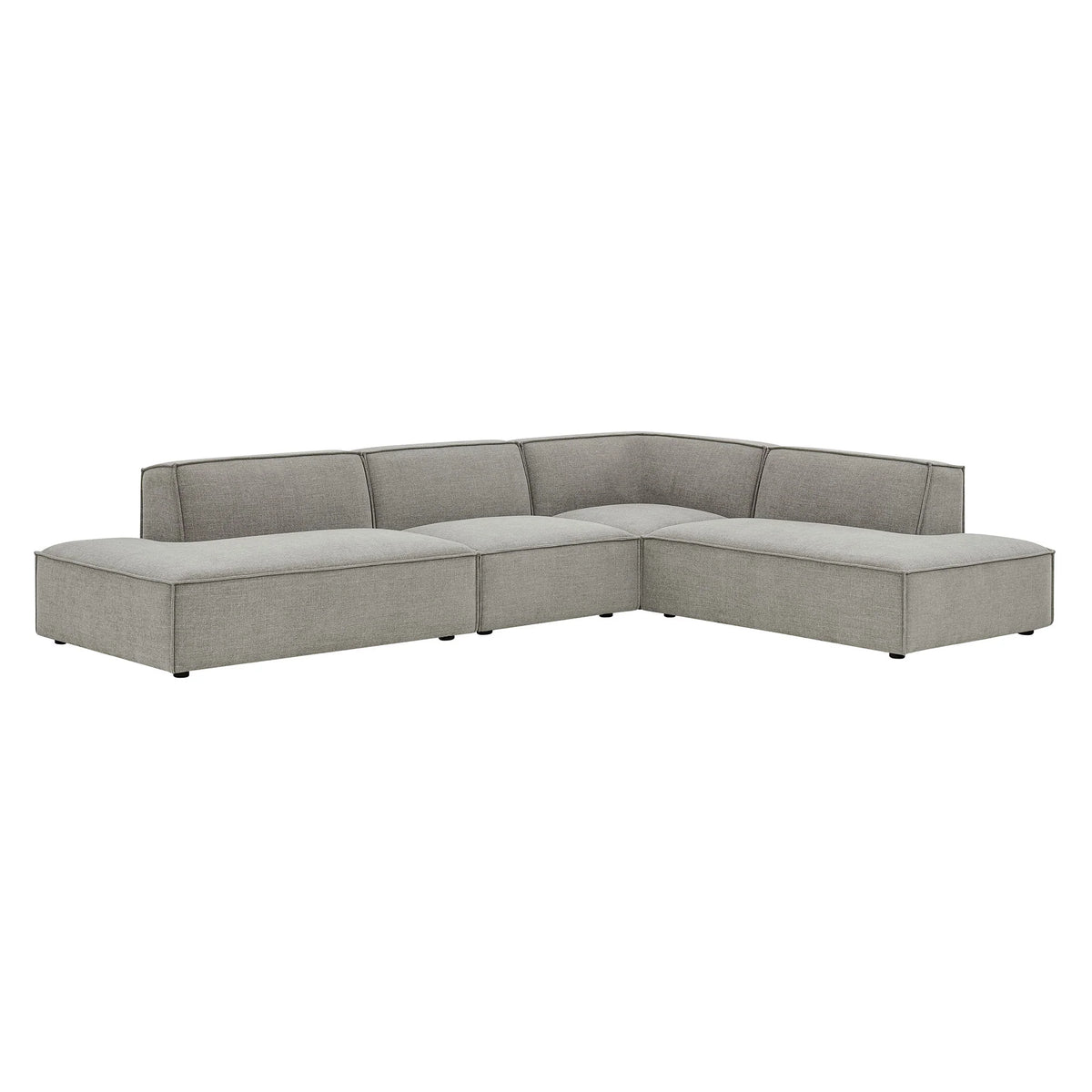 Restore 4‑Piece Performance Fabric L‑Shaped Modular Sectional Sofa