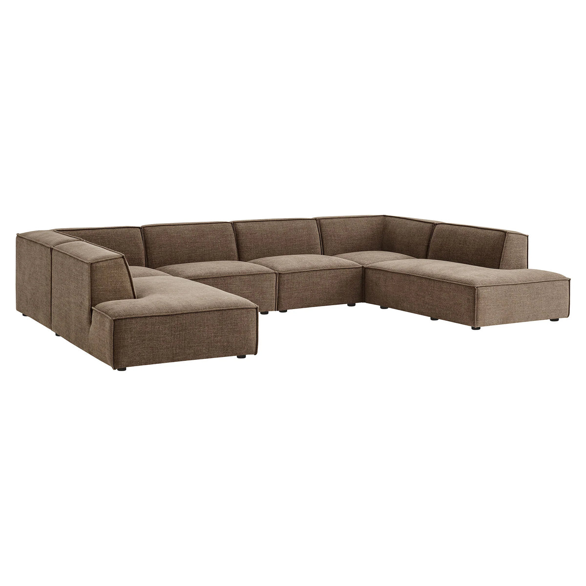 Restore 6-Piece Performance Fabric Upholstered U-Shaped Sectional Sofa