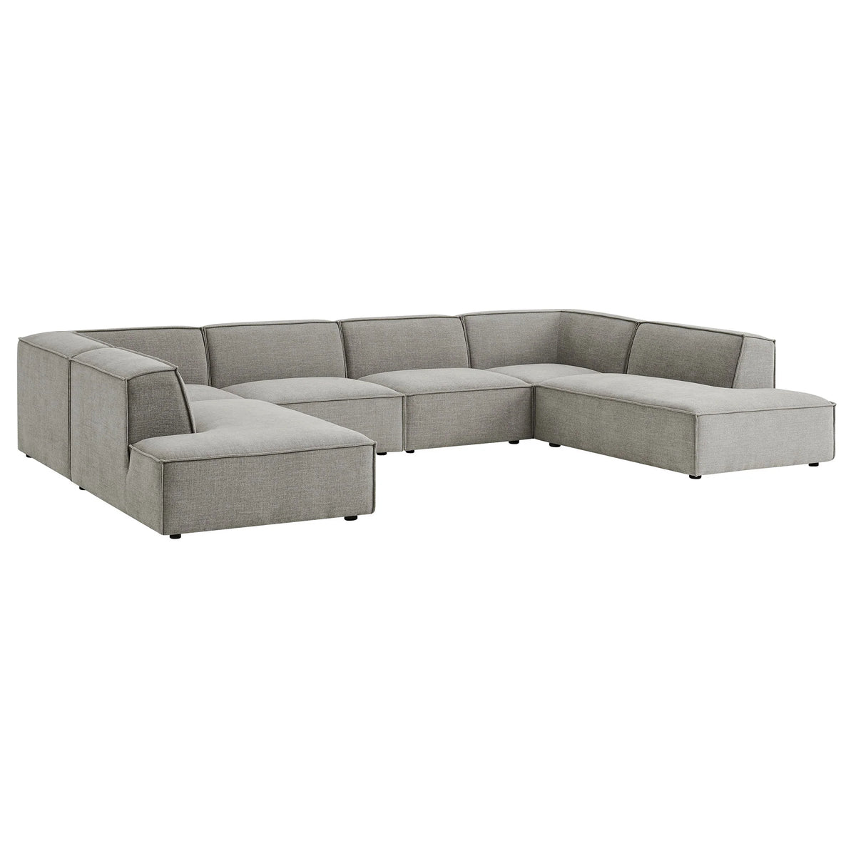 Restore 6-Piece Performance Fabric Upholstered U-Shaped Sectional Sofa