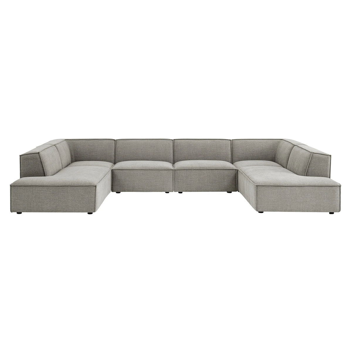 Restore 6-Piece Performance Fabric Upholstered U-Shaped Sectional Sofa