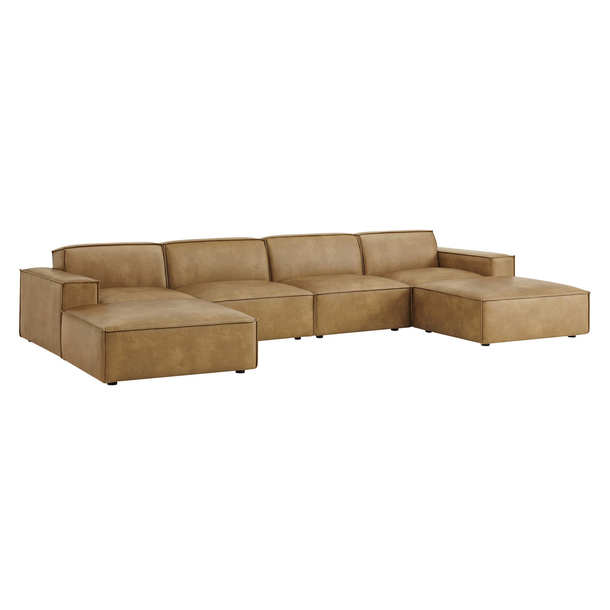 Restore 6-Piece Vegan Leather Modular Sectional Sofa