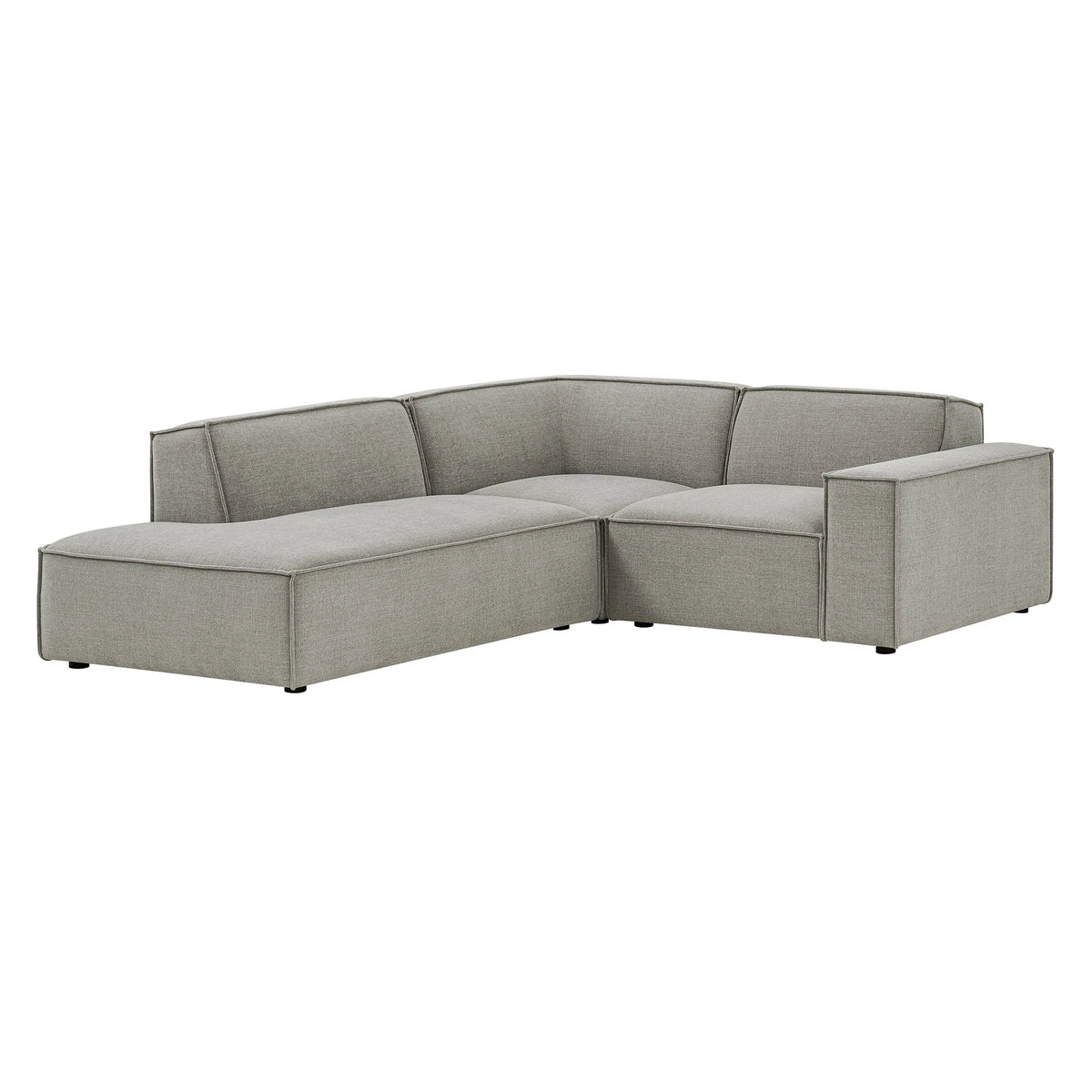 Restore 3-Piece Performance Fabric Upholstered Modular L-Shaped Sectional Sofa