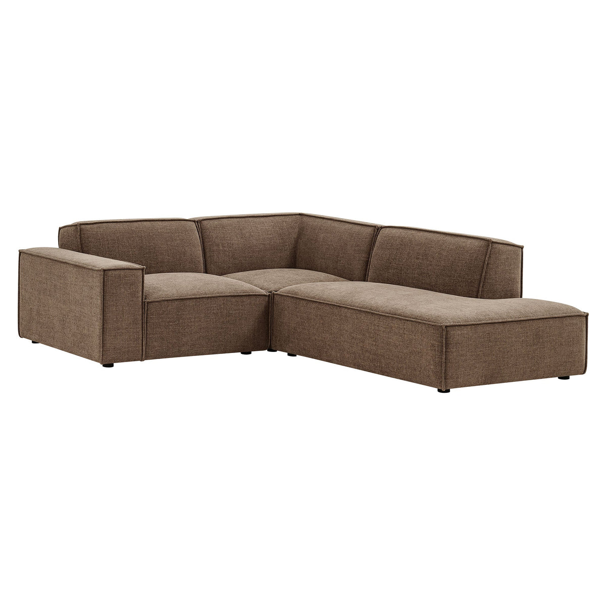 Restore 3-Piece Performance Fabric Upholstered Modular L-Shaped Sectional Sofa
