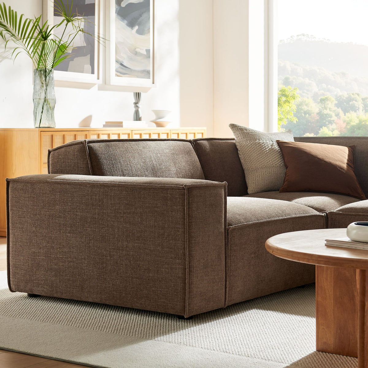 Restore 3-Piece Performance Fabric Upholstered Modular L-Shaped Sectional Sofa