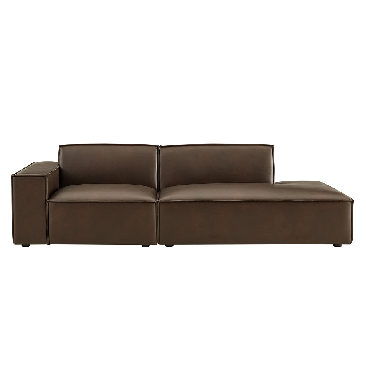 Restore 2-Piece Vegan Leather Modular Loveseat