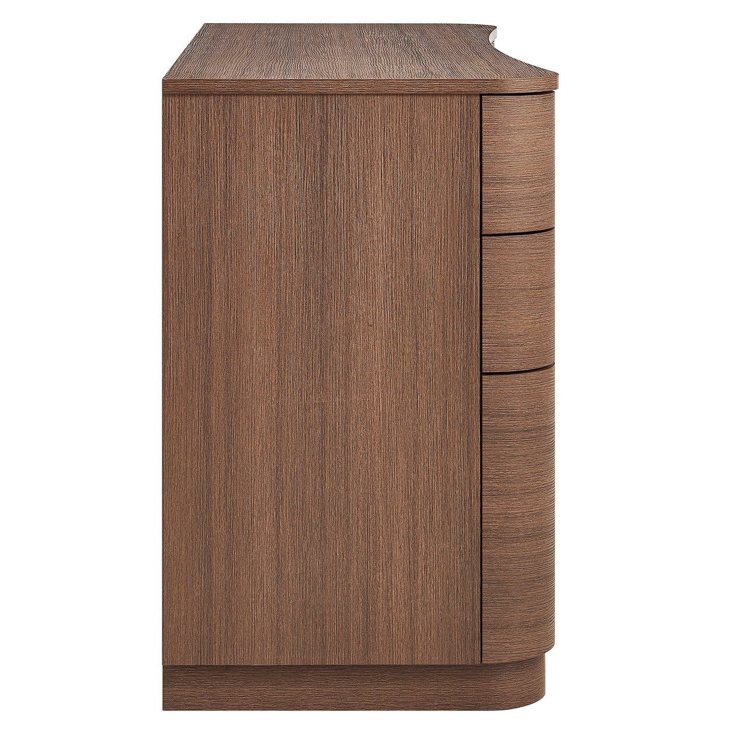 Mirae 55'' Curved Office Desk – Modern 6-Drawer Executive Workstation