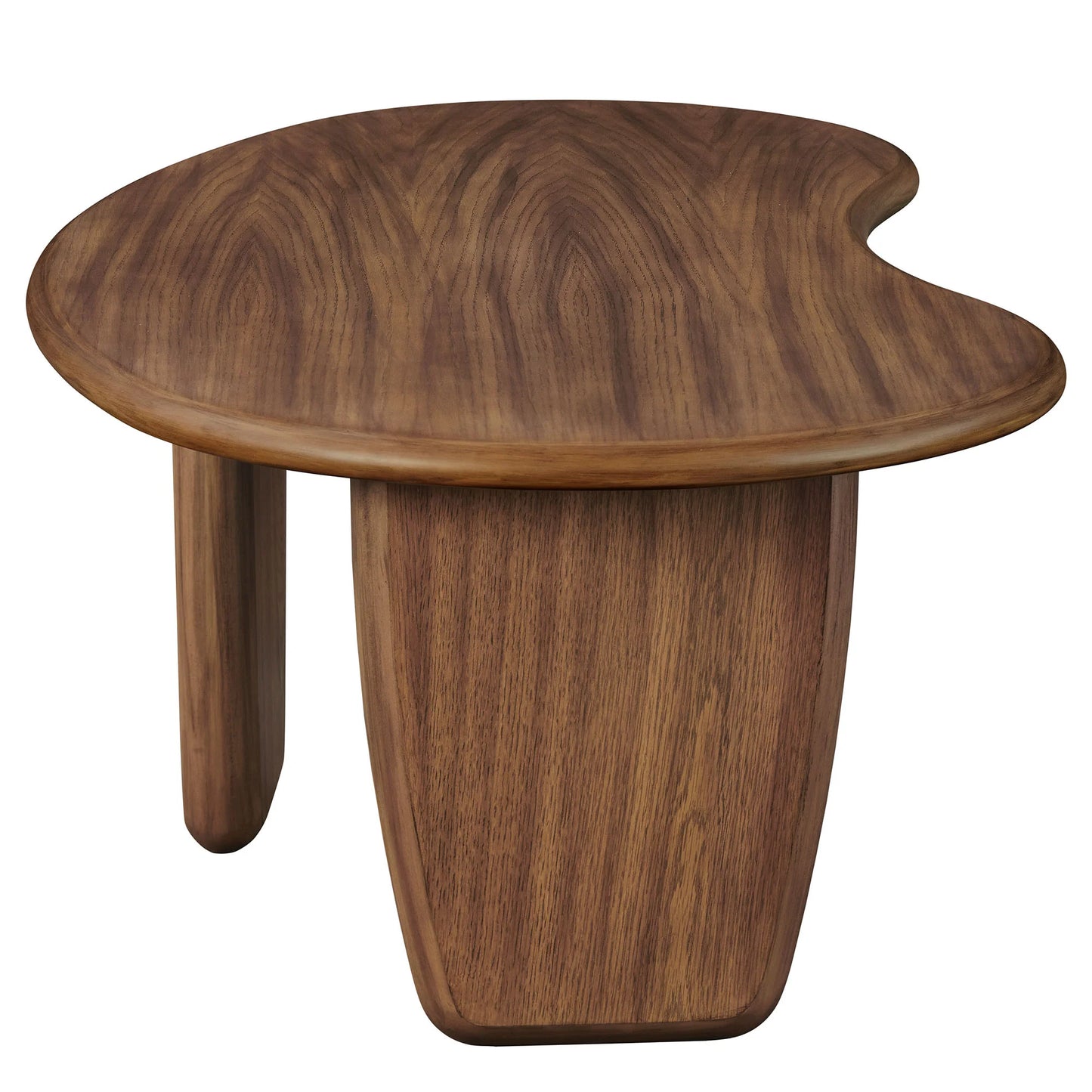 Vetra Kidney-Shaped Coffee Table – Modern Free-Form Accent Table