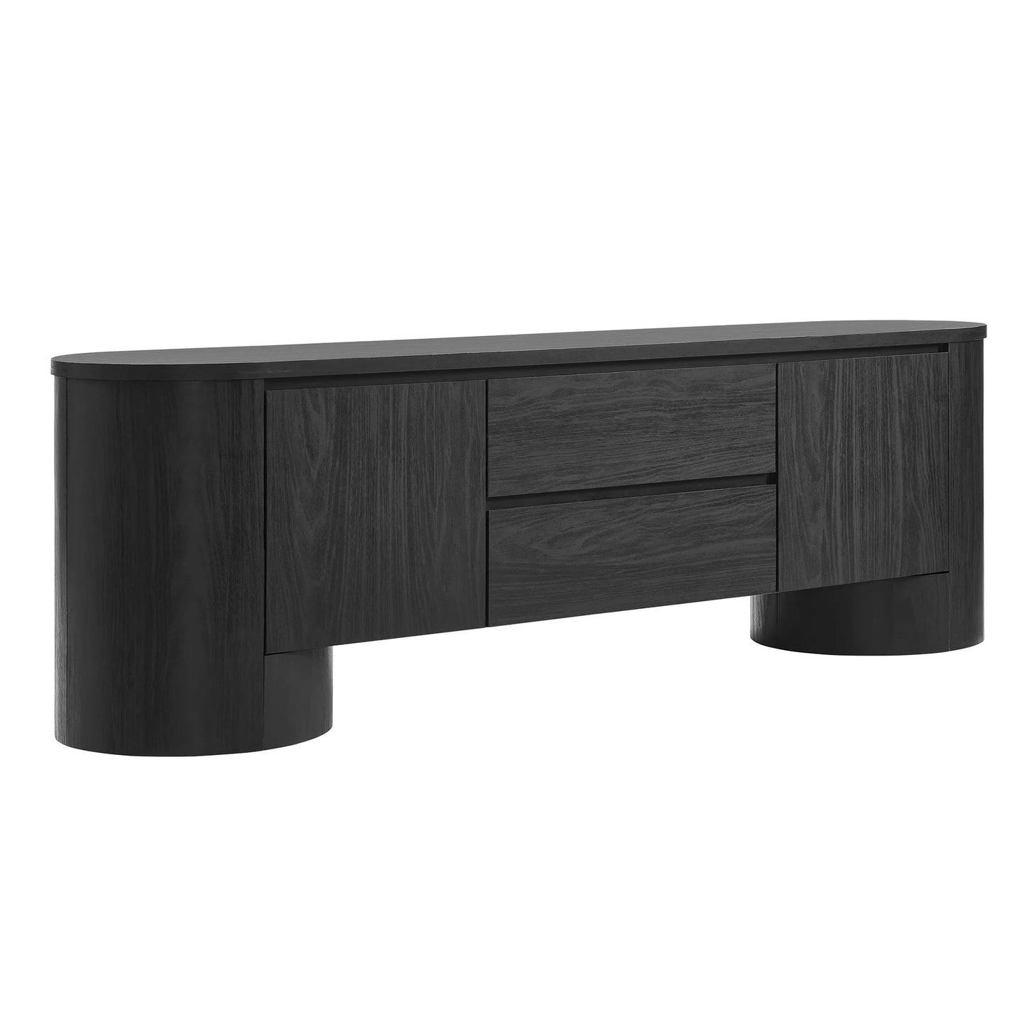 Duval 71-Inch Oval TV Cabinet – Modern Media Console with Sleek Design