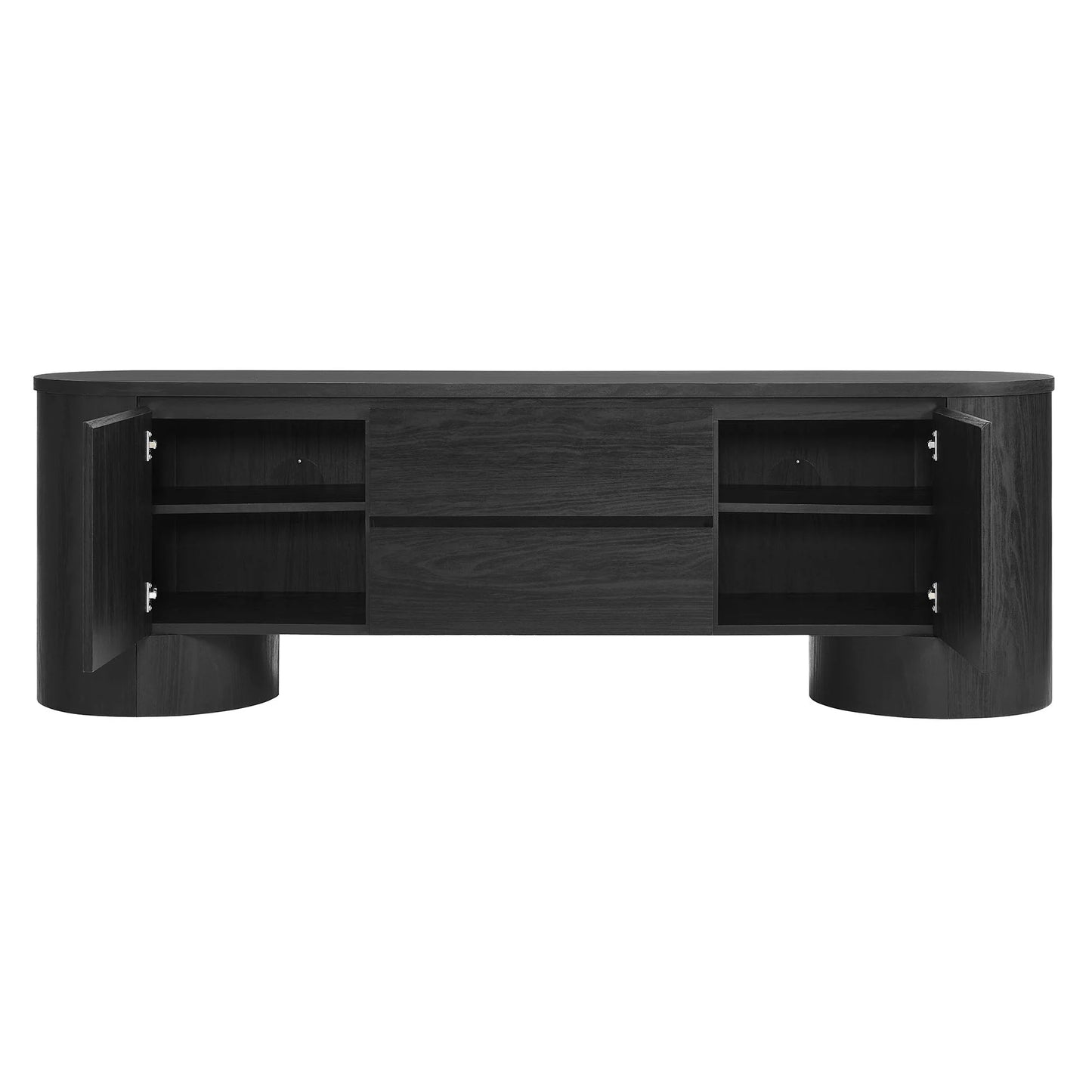 Duval 71-Inch Oval TV Cabinet – Modern Media Console with Sleek Design