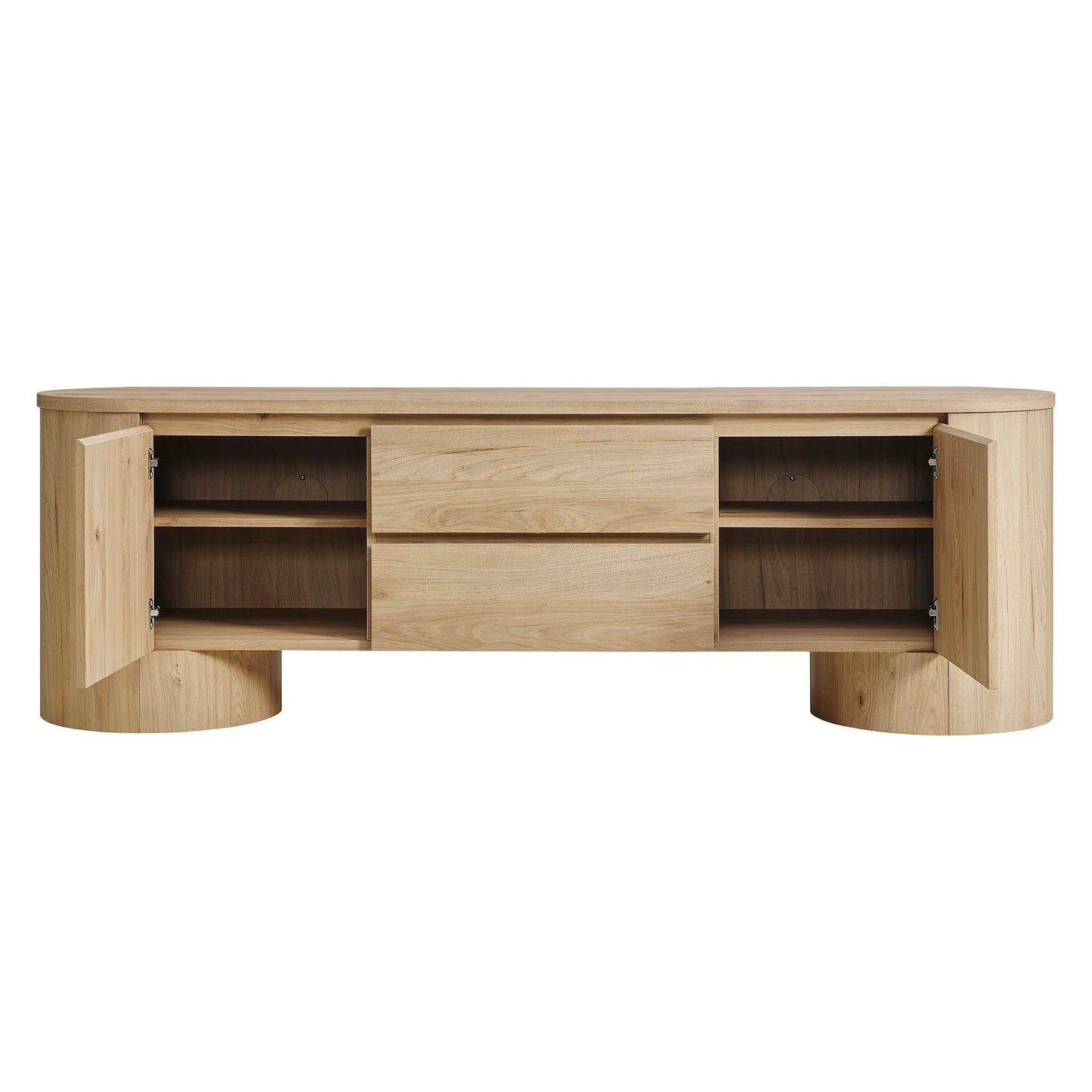 Duval 71-Inch Oval TV Cabinet – Modern Media Console with Sleek Design