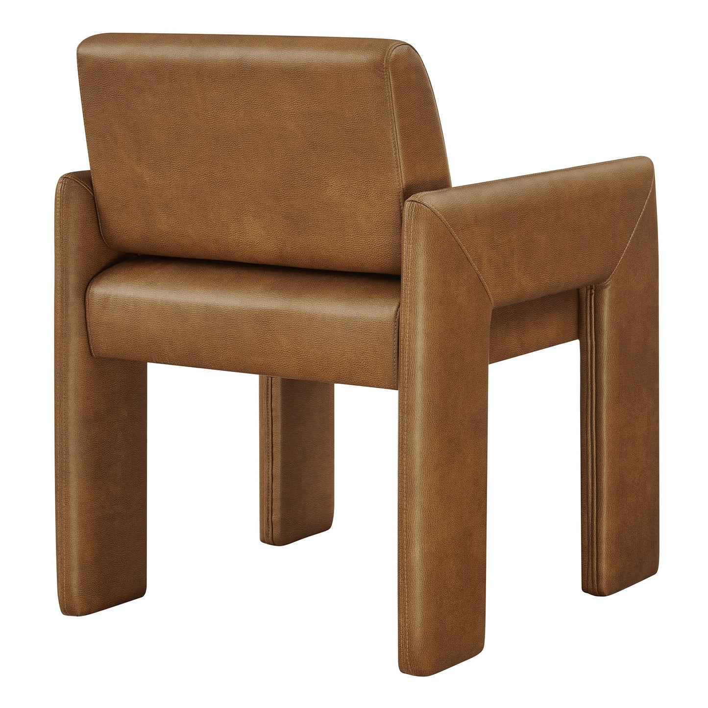 Daven Vegan Leather Dining Armchair – Modern Upholstered Seating with Arms