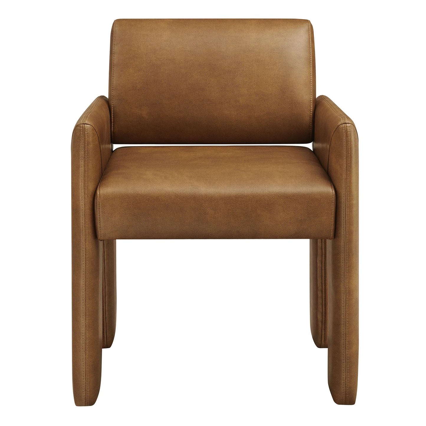 Daven Vegan Leather Dining Armchair – Modern Upholstered Seating with Arms