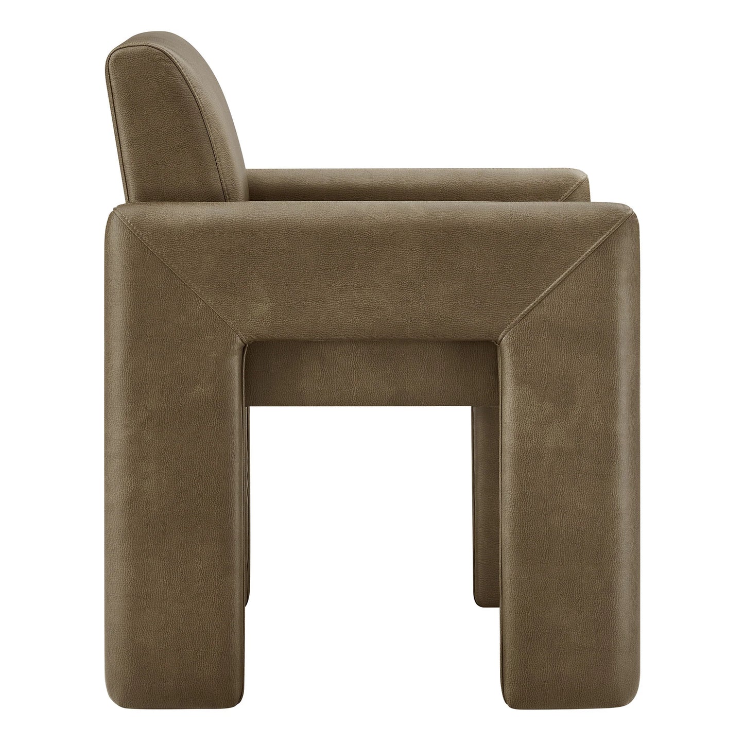 Daven Vegan Leather Dining Armchair – Modern Upholstered Seating with Arms