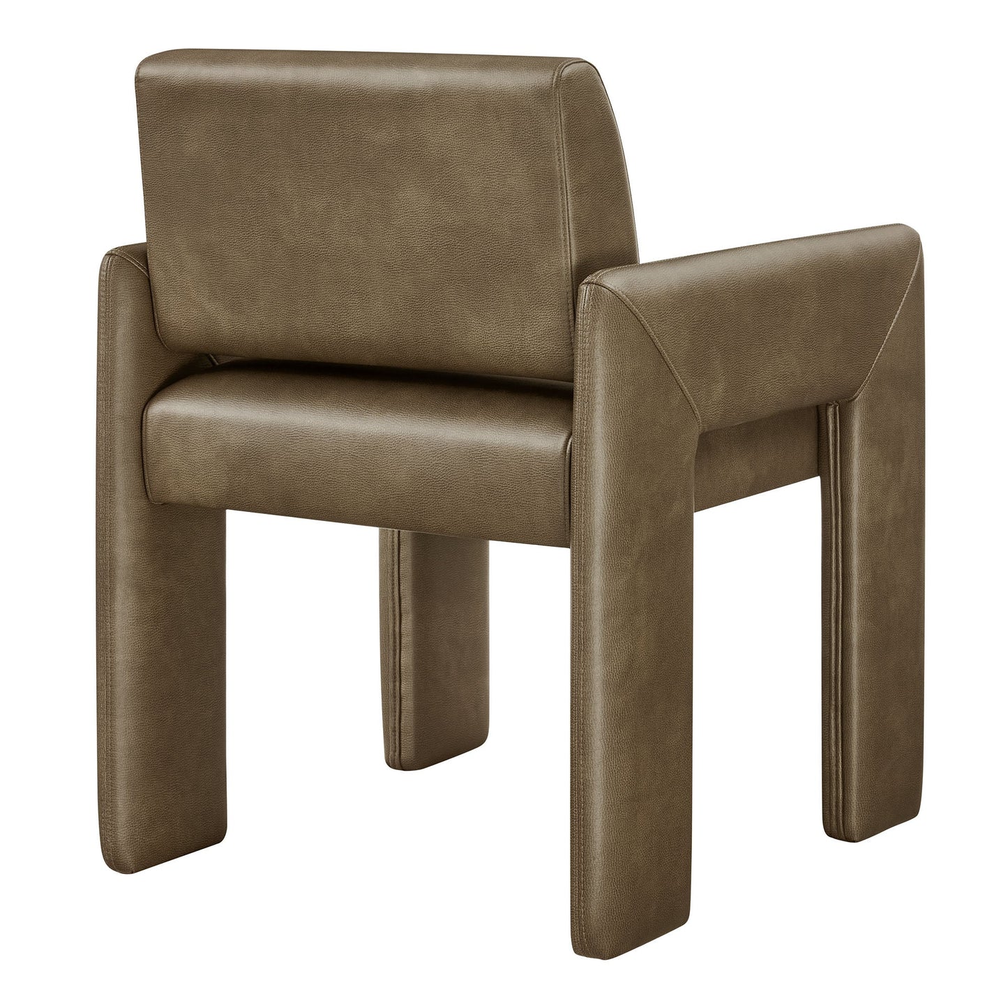 Daven Vegan Leather Dining Armchair – Modern Upholstered Seating with Arms